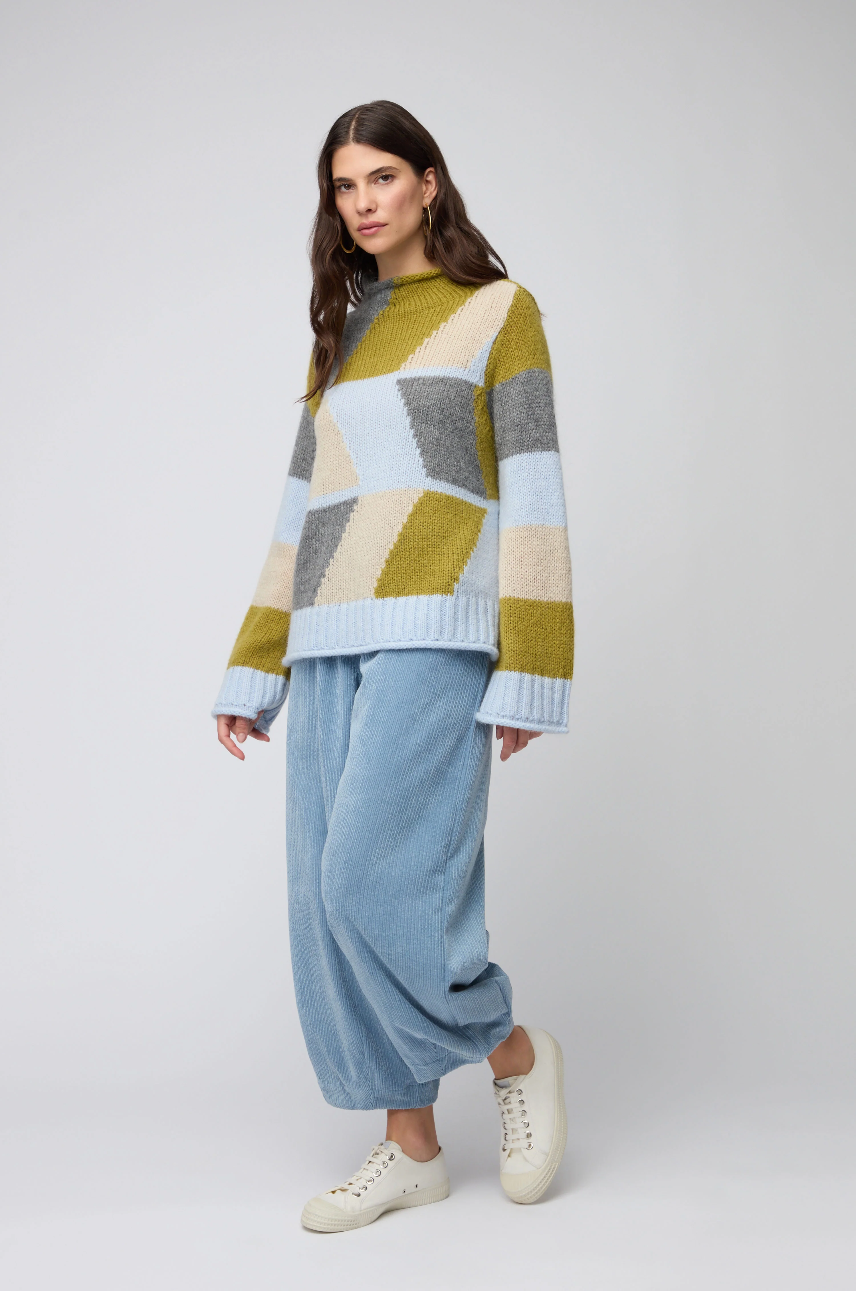 Blue Colour Block Knit - Image 4