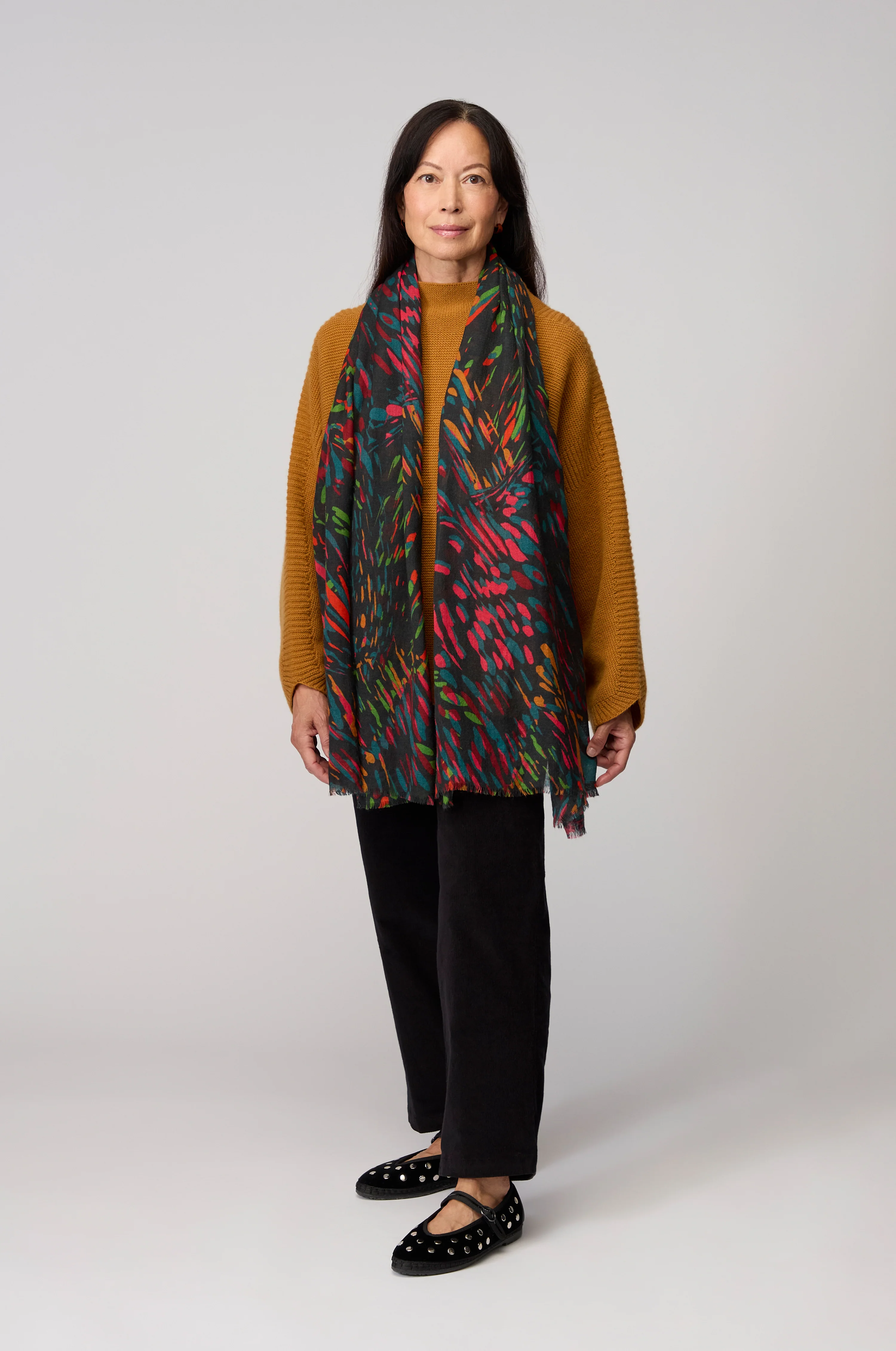 Skyfire Wool Silk Scarf - Image 4