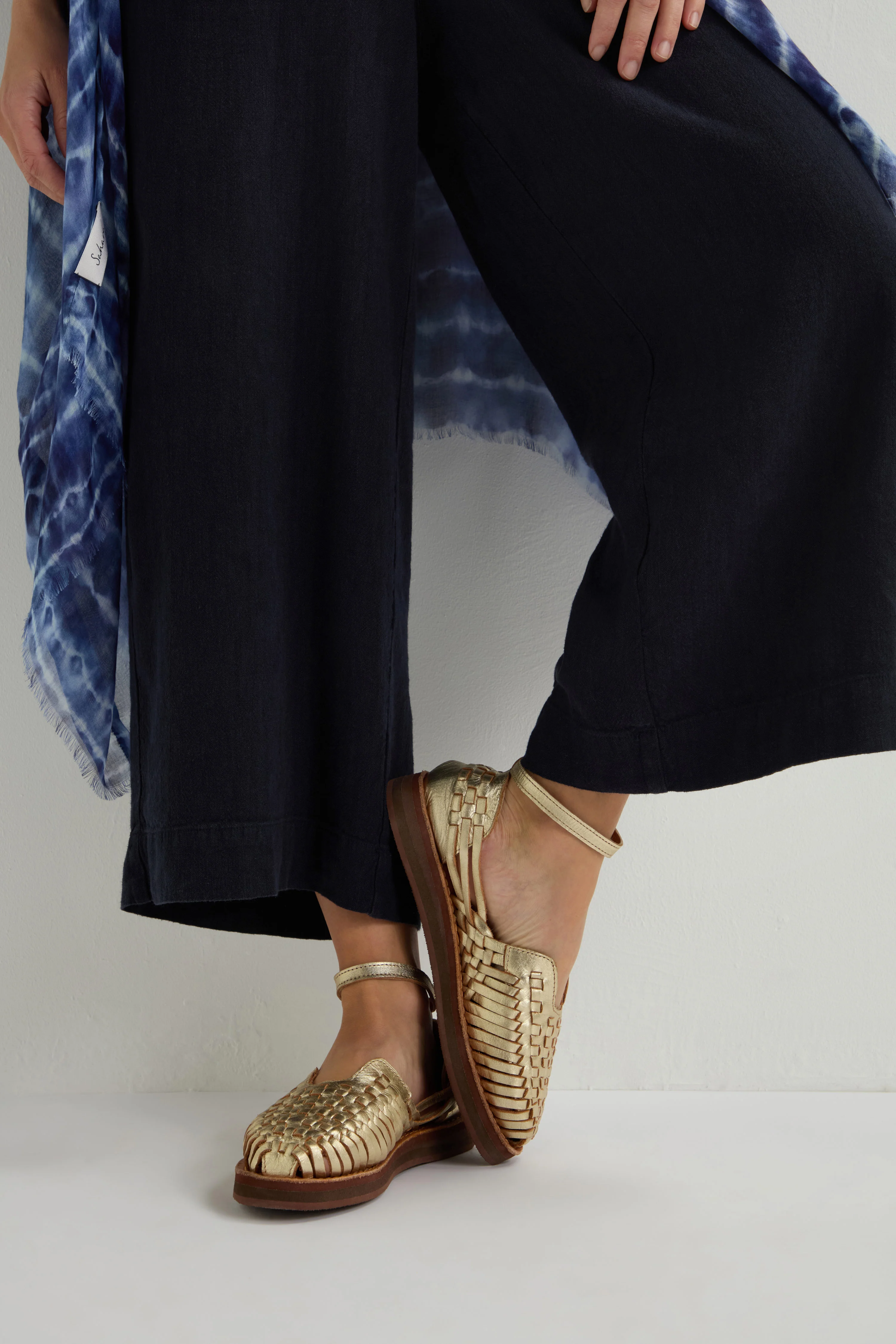 Carmen Platform Woven Leather Sandals - Image 3