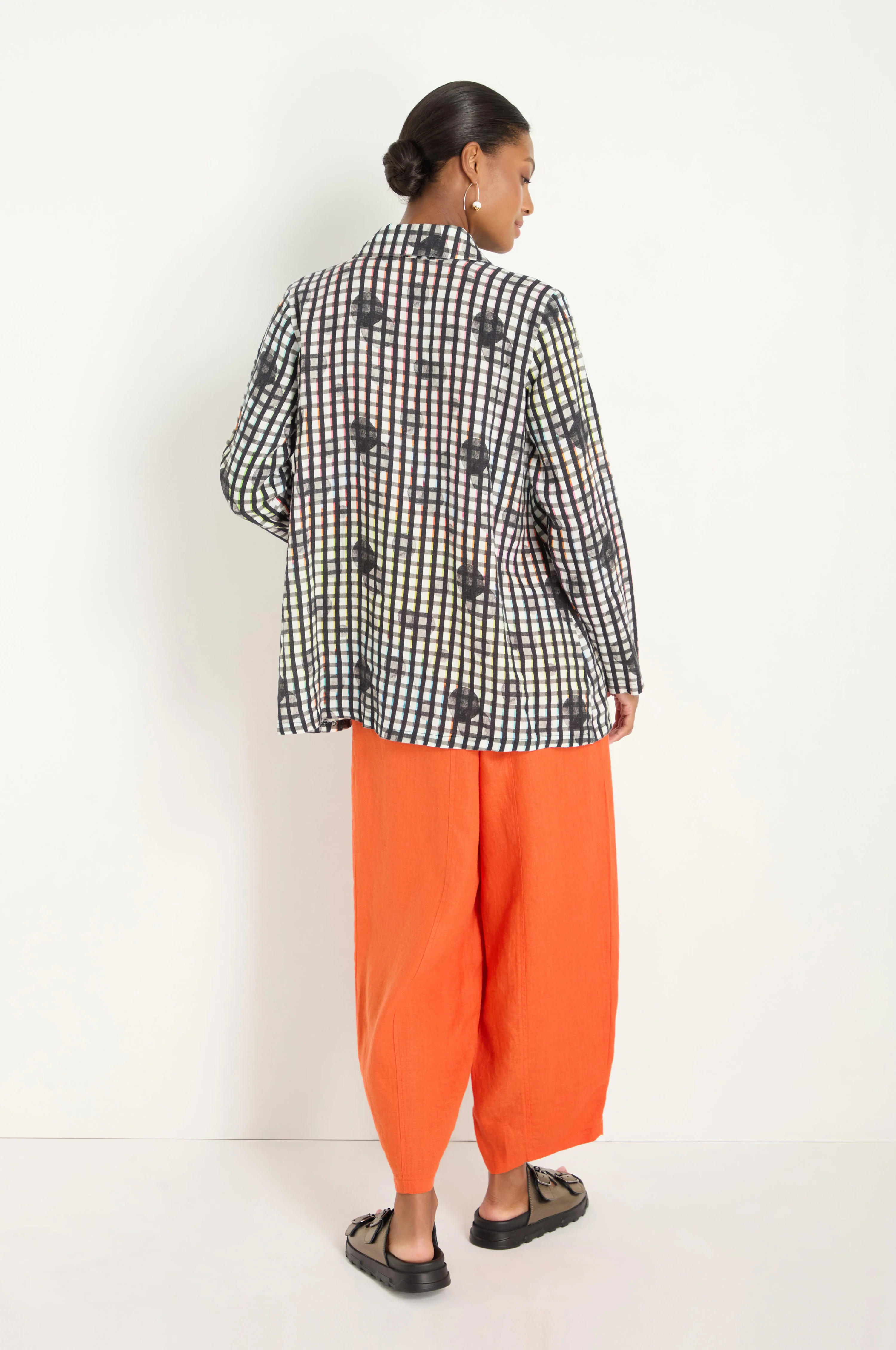Check Dot Linen Shirt - Image 3