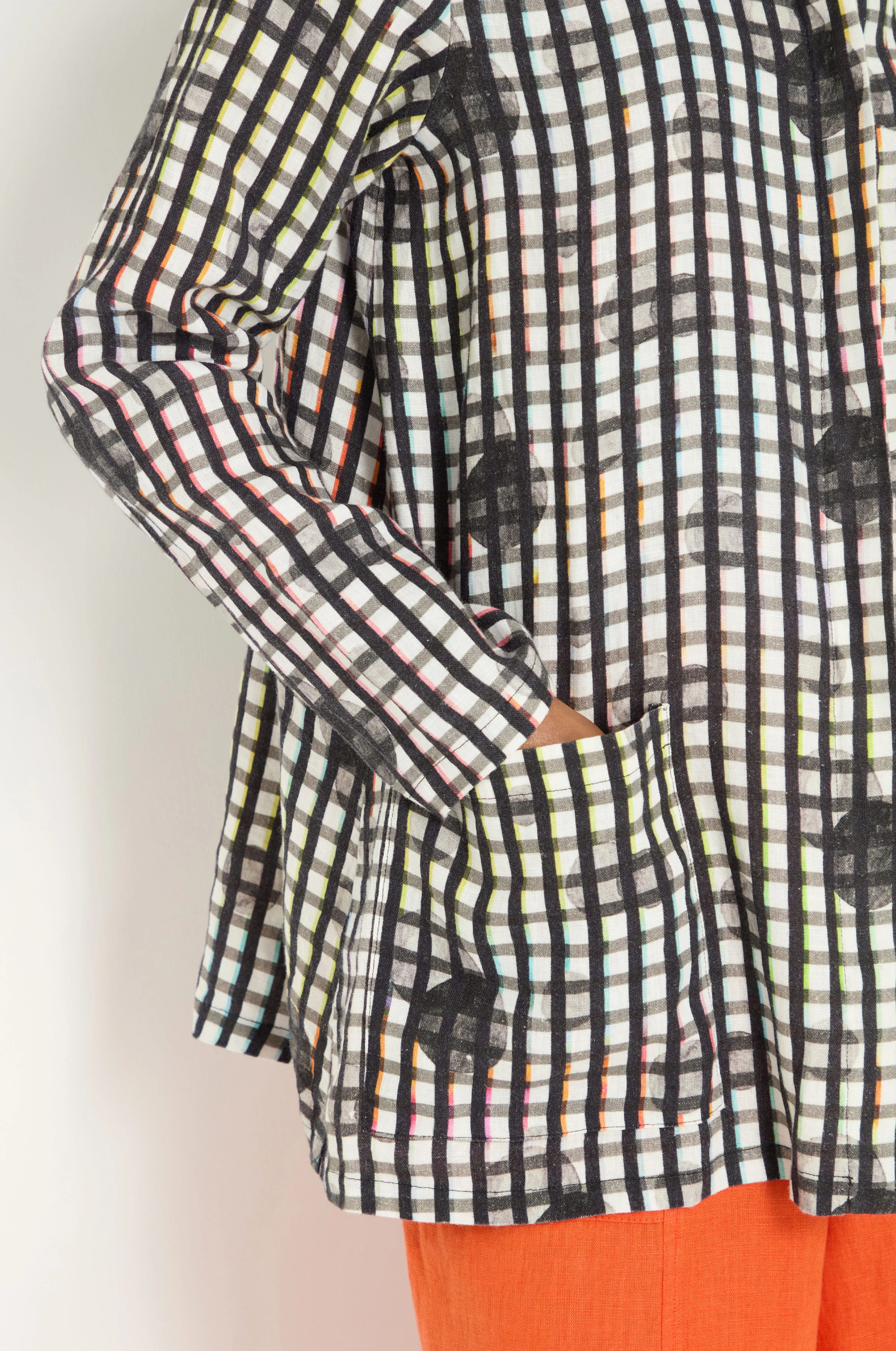 Check Dot Linen Shirt - Image 4