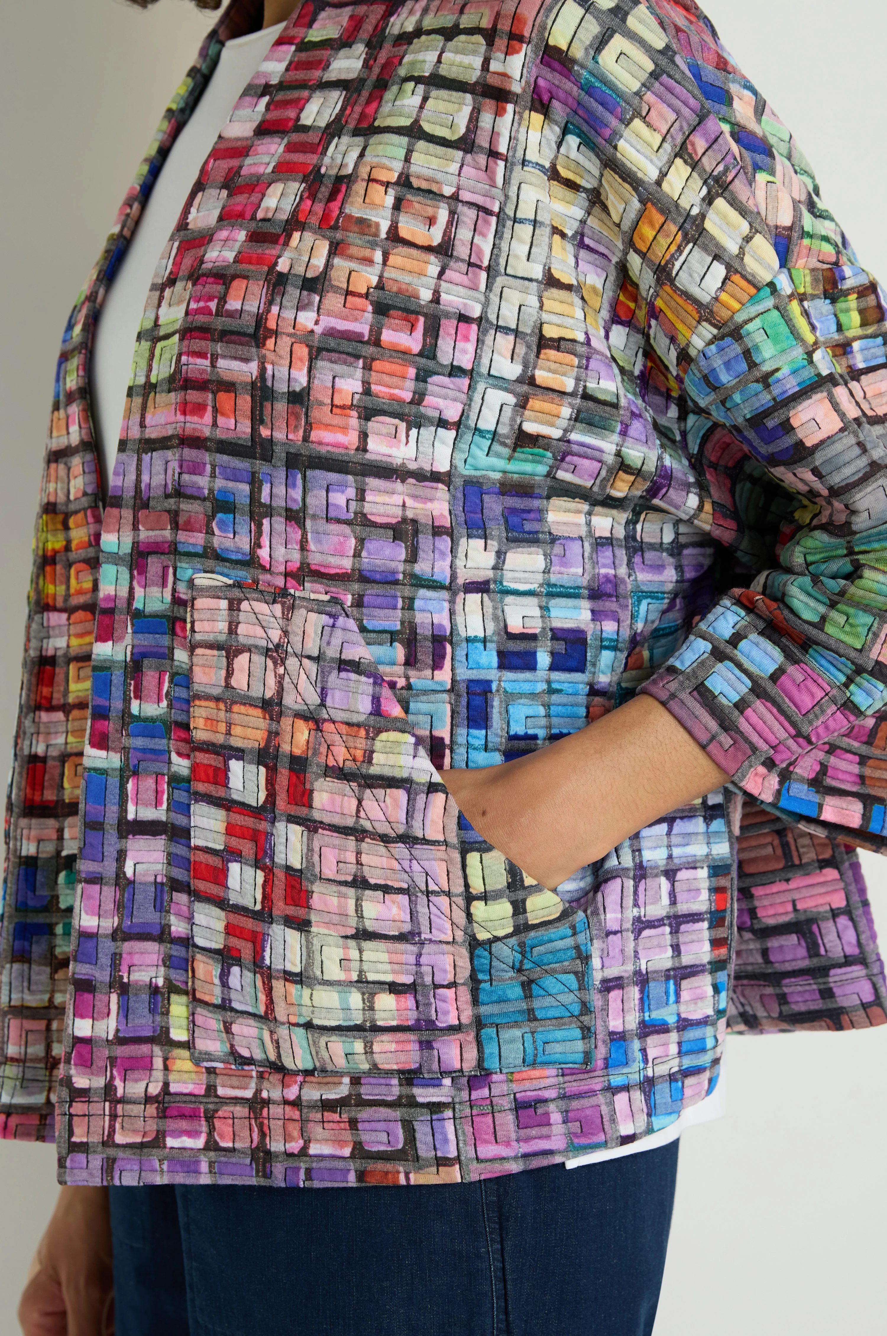 Coloured Glass Tiles Jersey Jacket - Image 5