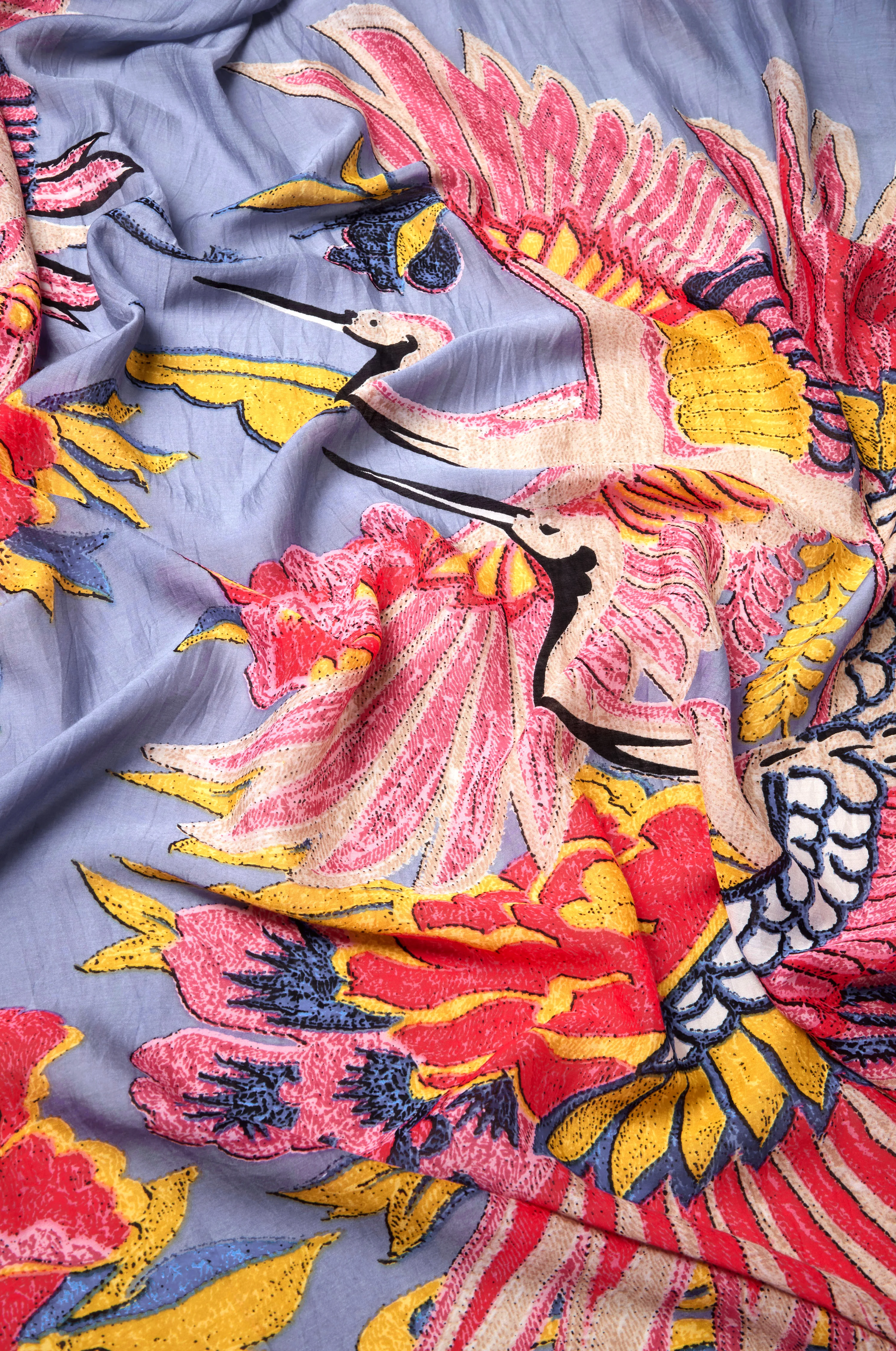 Crane Print Scarf - Image 3