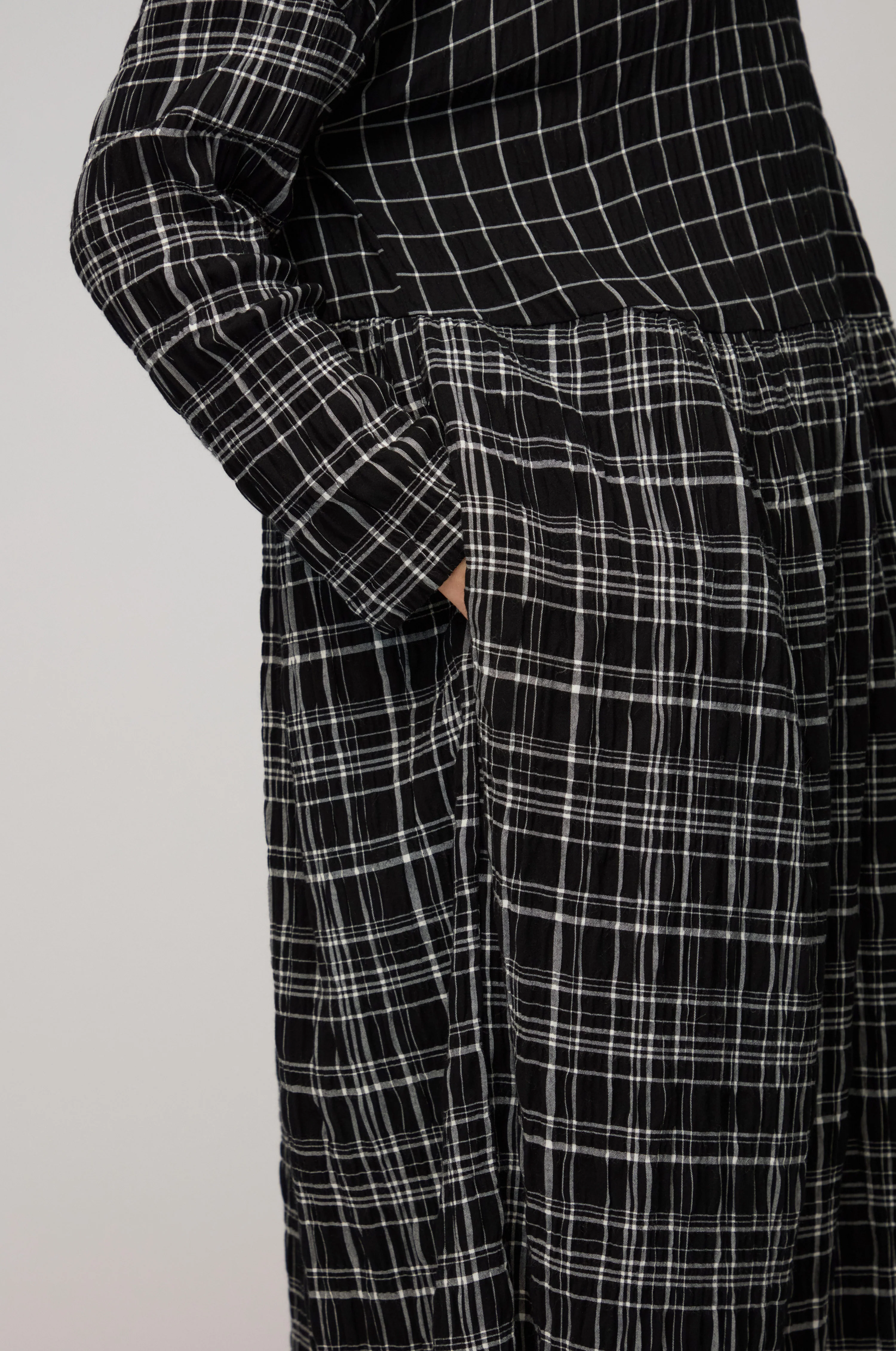 Crinkle Window Check Dress - Image 6