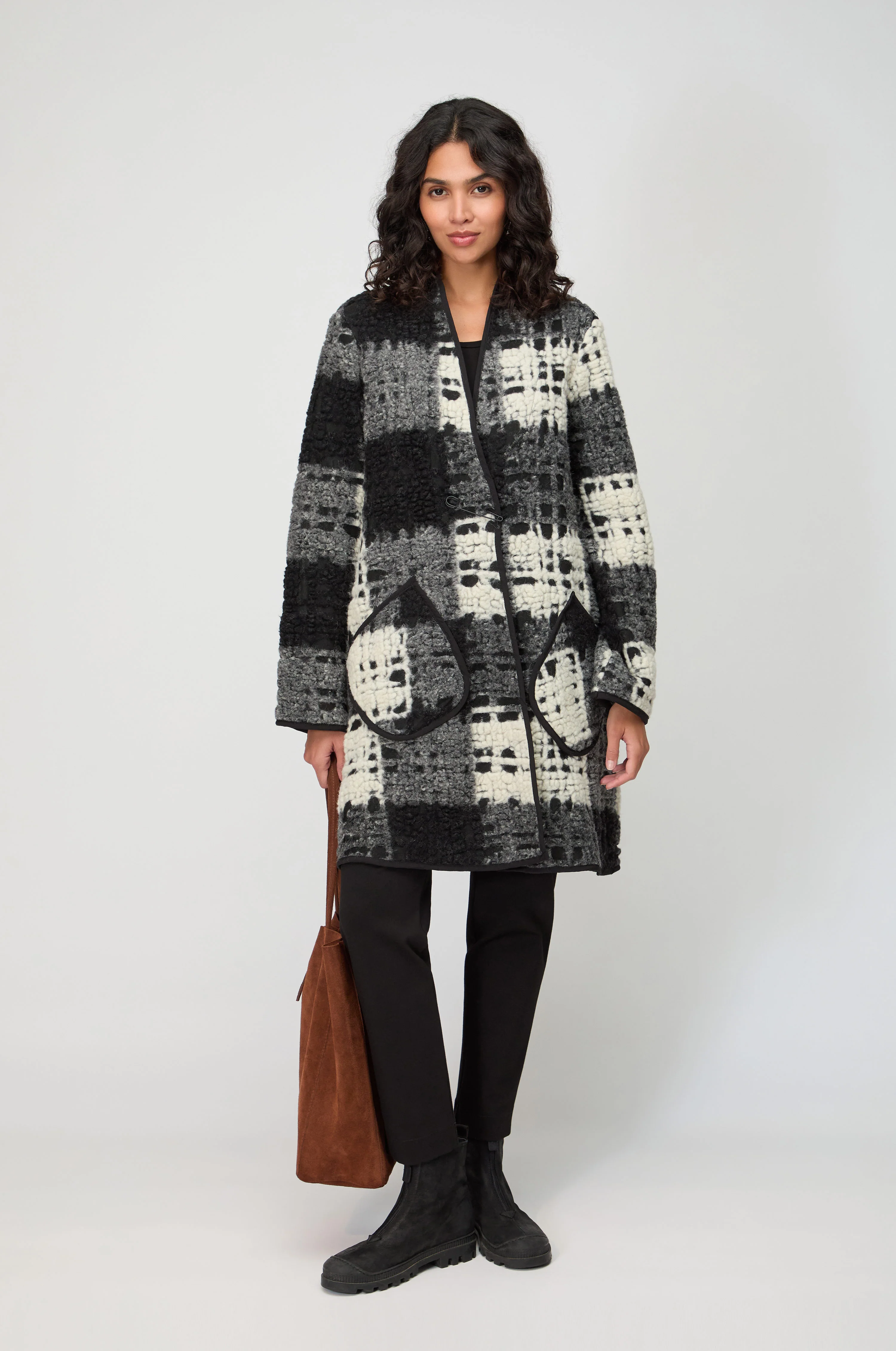 Crochet Check Coat