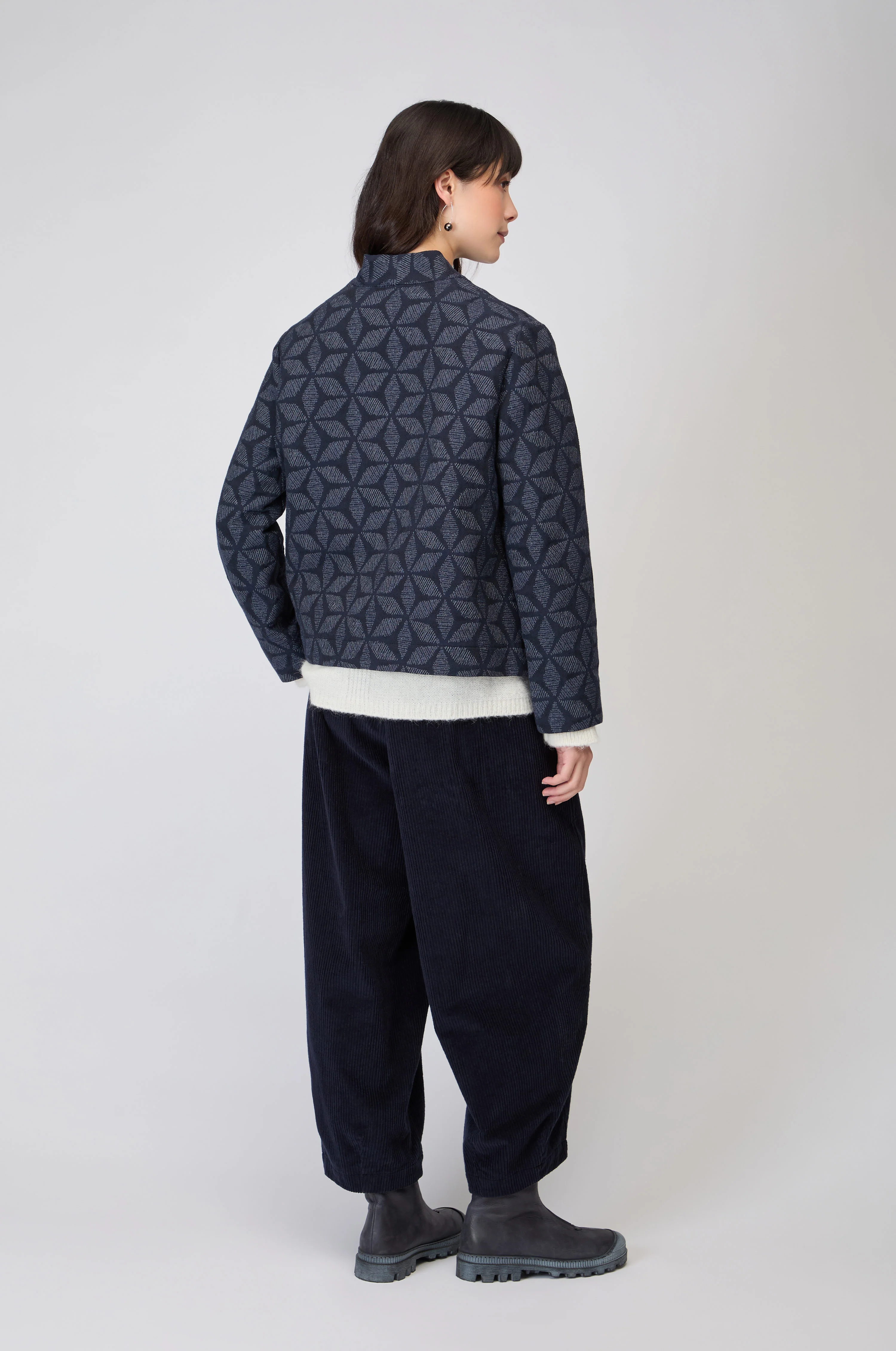 Diamond Floral Indigo Jacket - Image 6