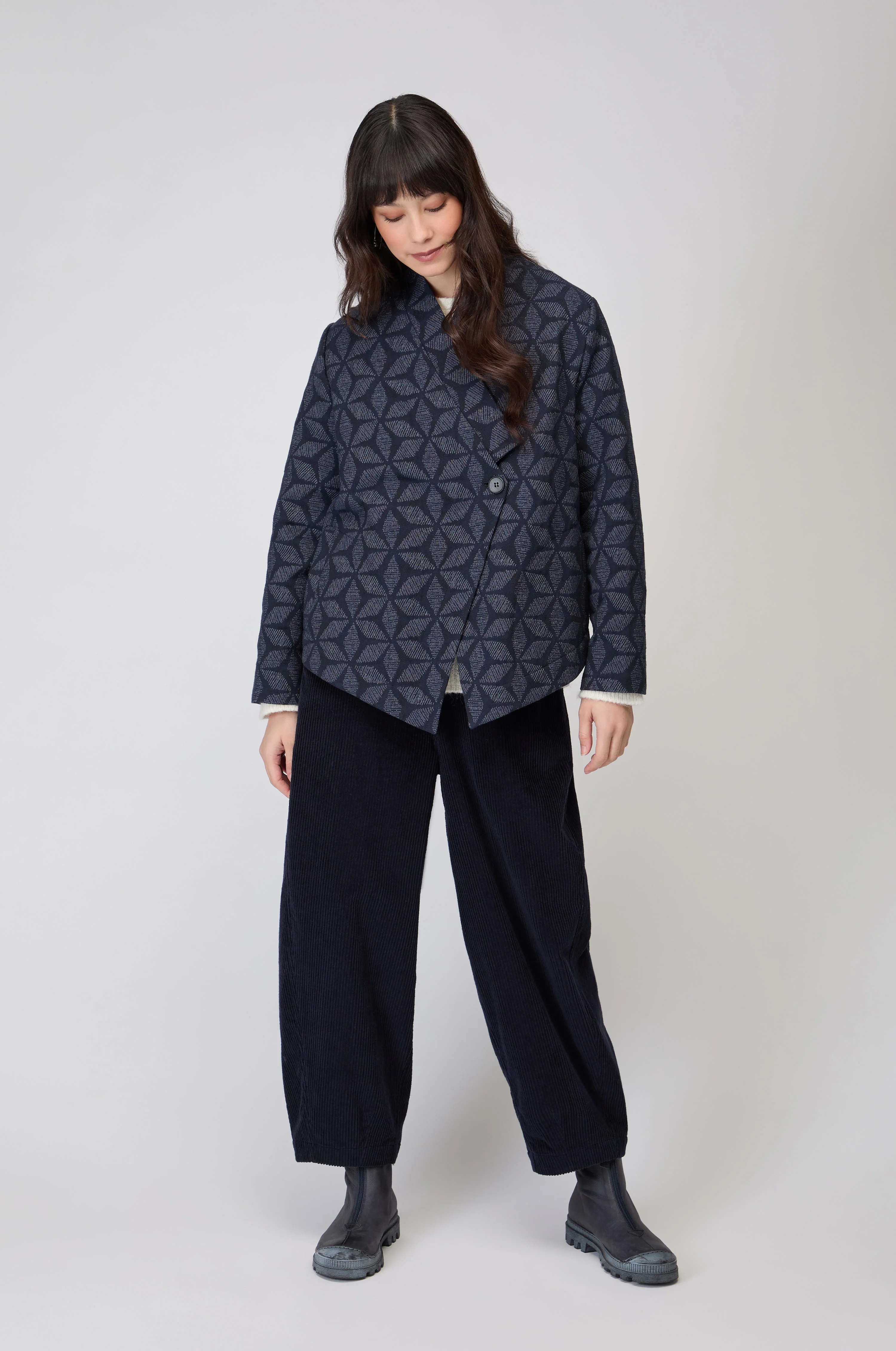 Diamond Floral Indigo Jacket - Image 7