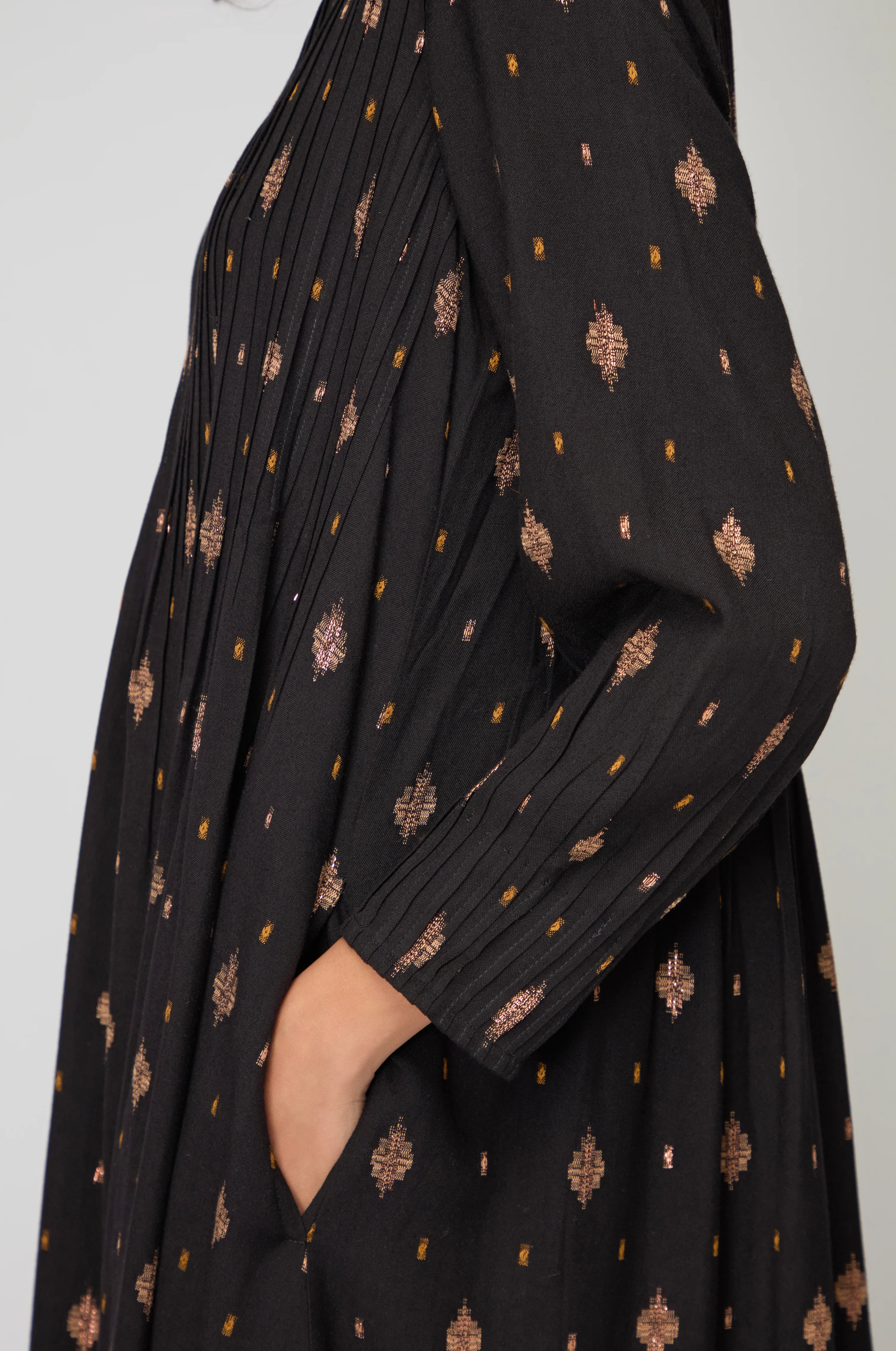Diamond Lurex Pleated Dress - Image 6