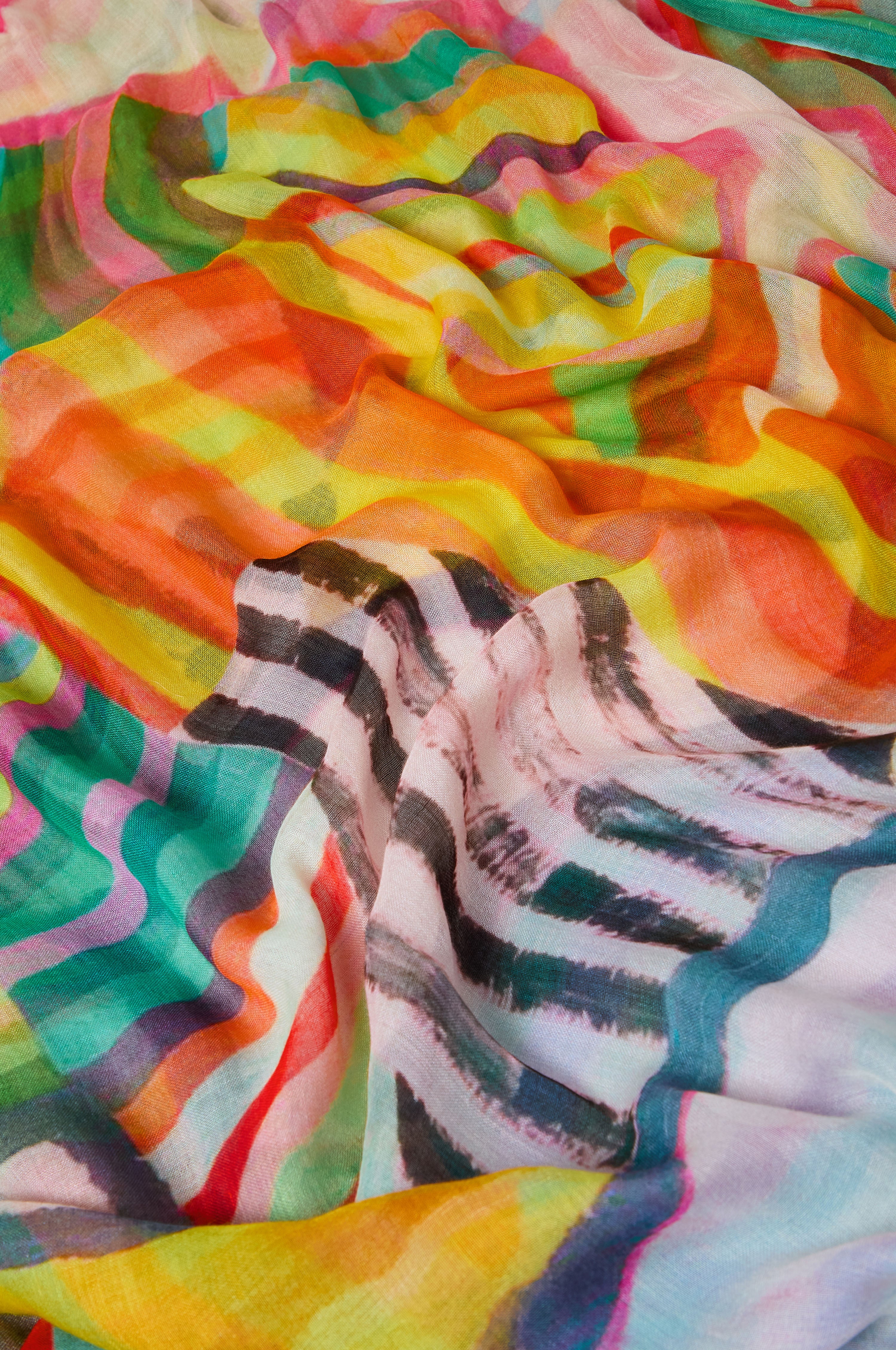 Directional Stripe Modal Blend Scarf - Image 3