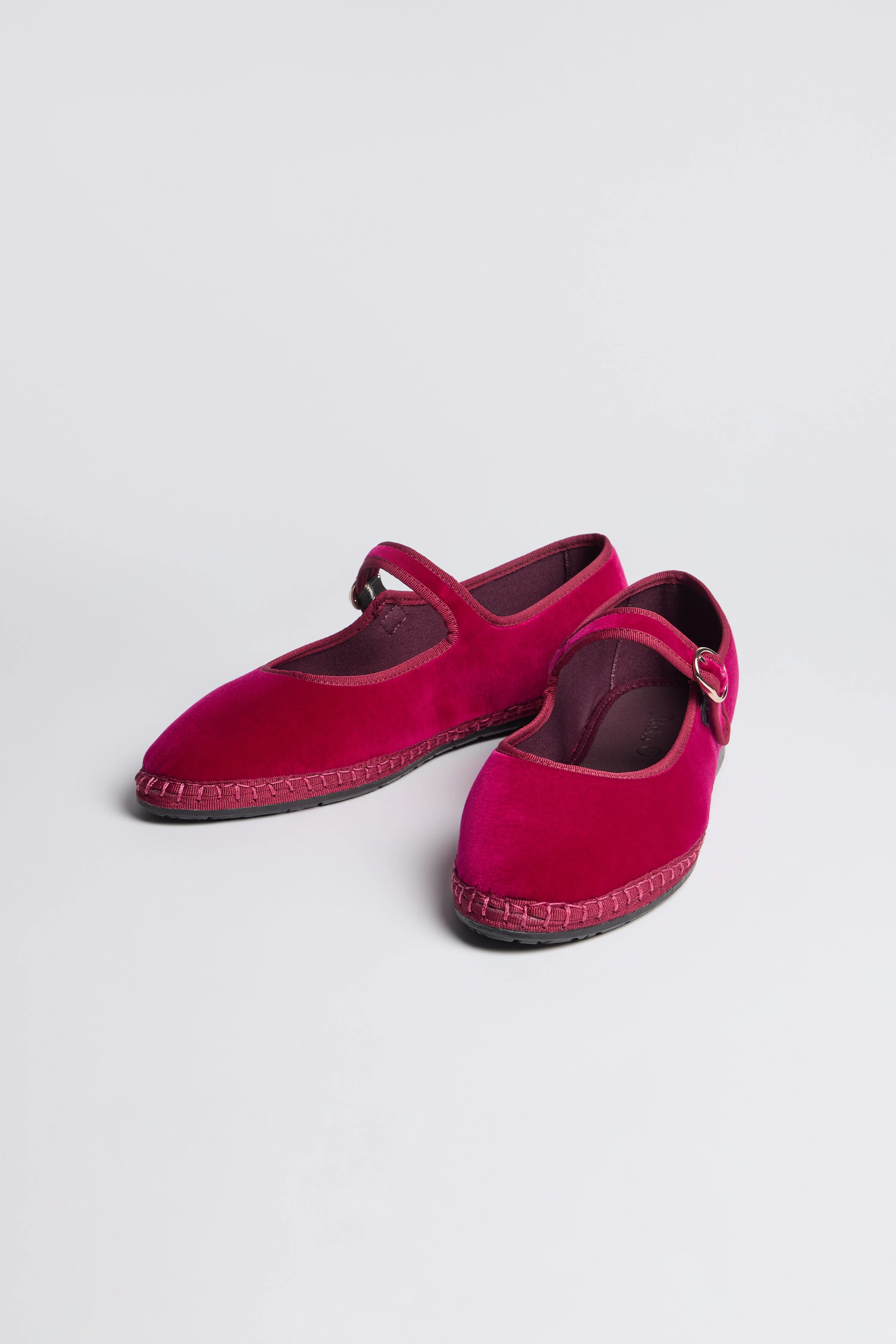 Fuchsia Mary Jane Velvet Shoes - Image 5
