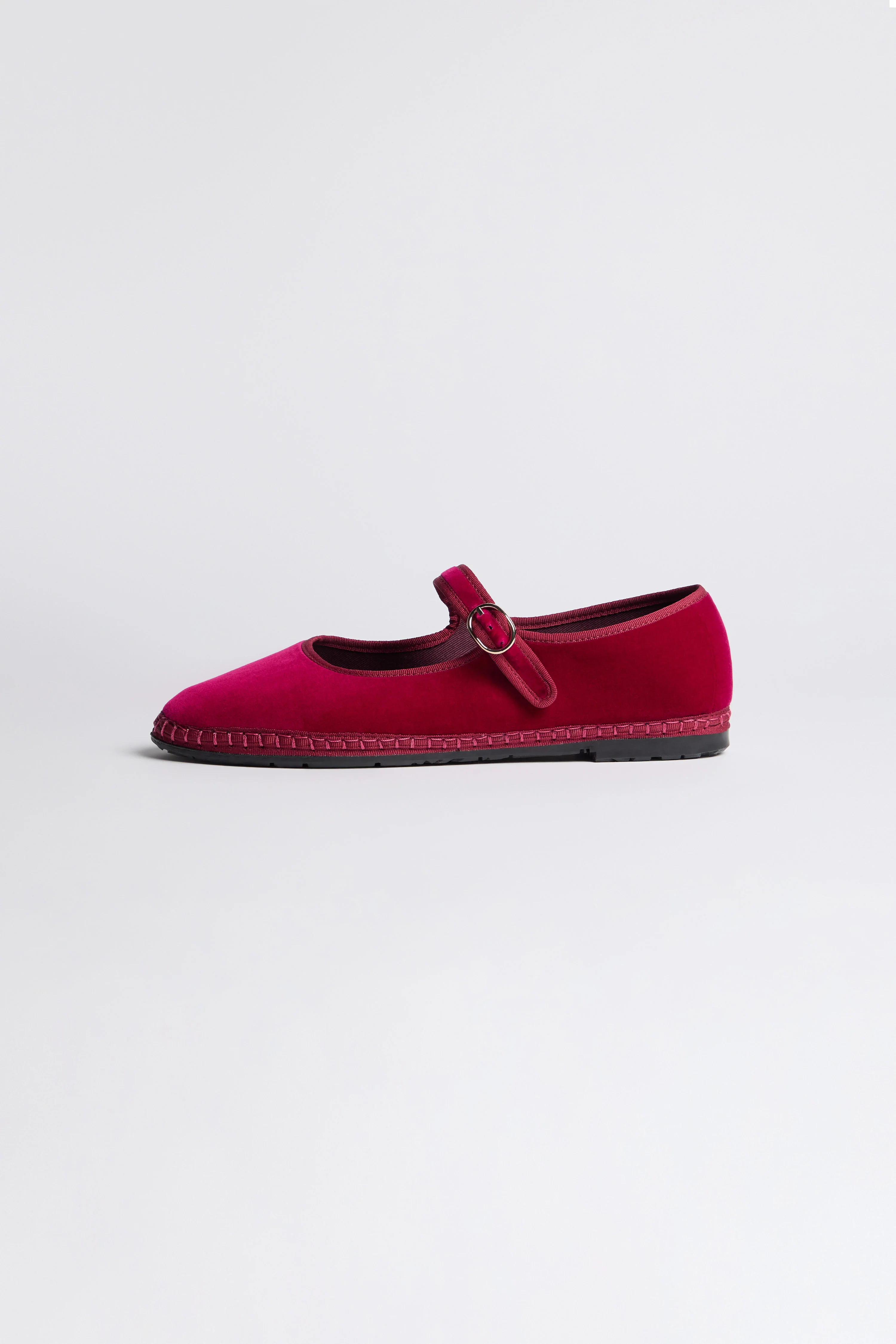 Fuchsia Mary Jane Velvet Shoes - Image 6