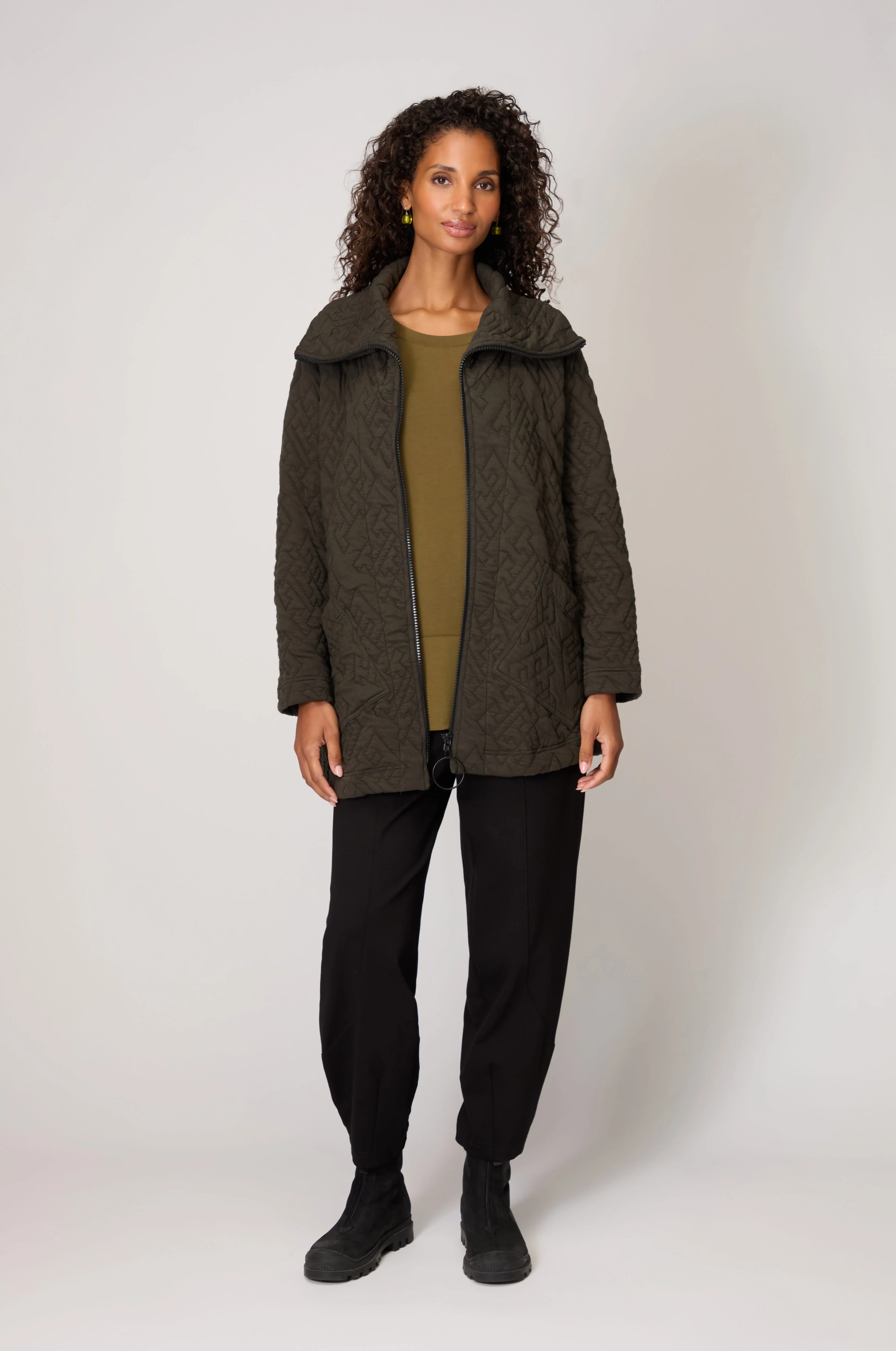 Geo Quilted Cotton Jacket - Image 3