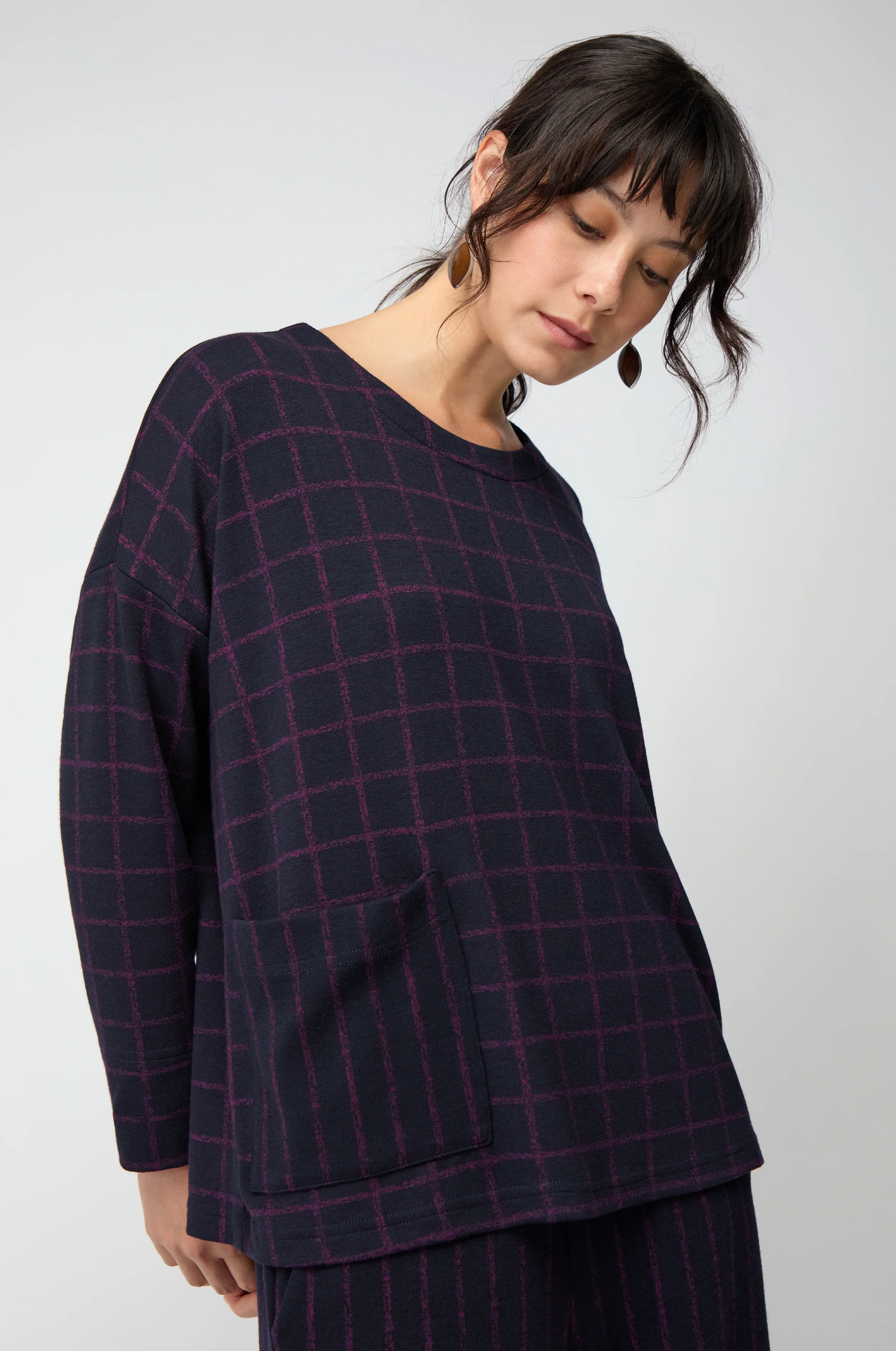 Graphic Check & Stripe Boxy Top - Image 3