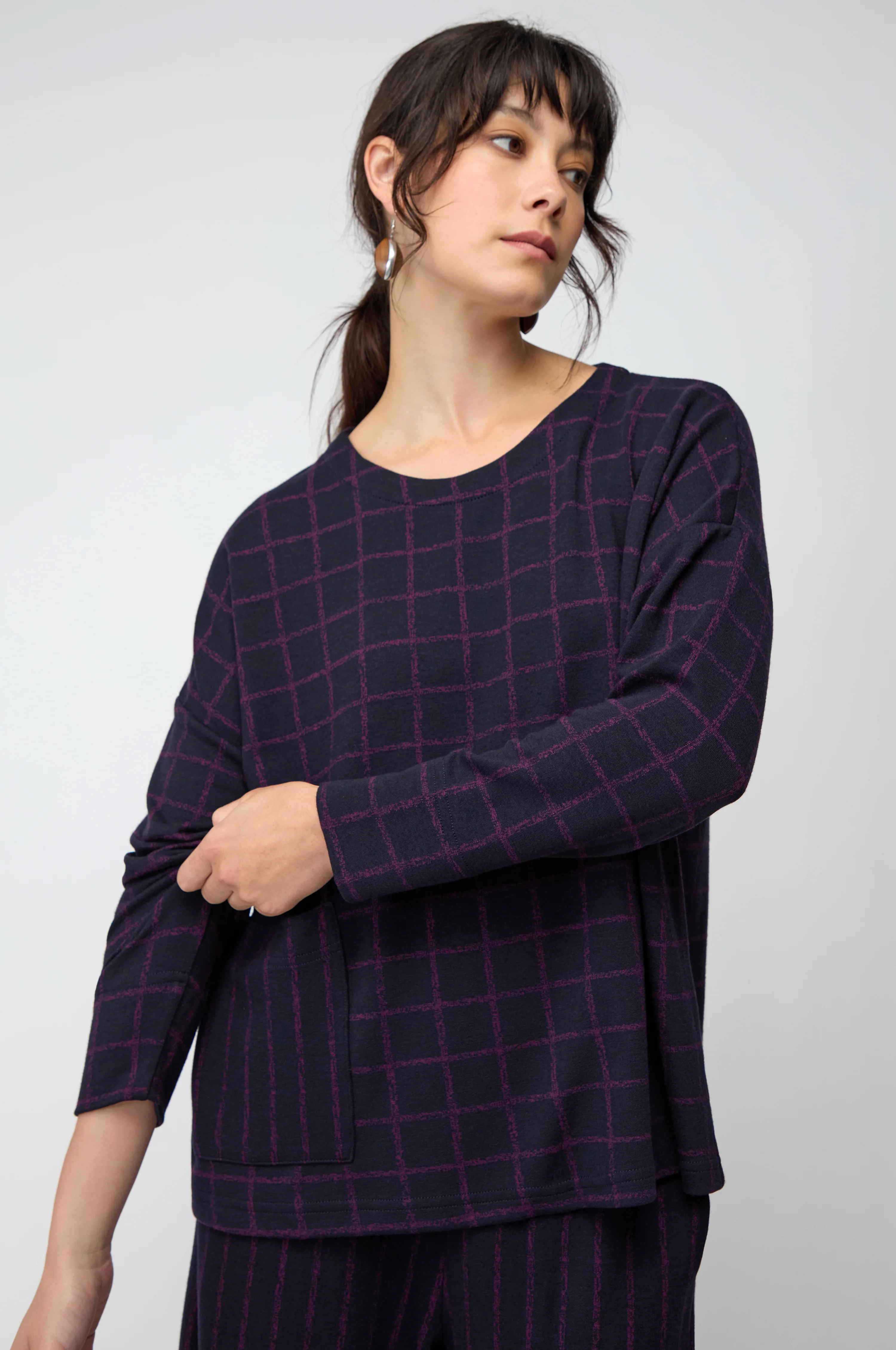 Graphic Check & Stripe Boxy Top - Image 5