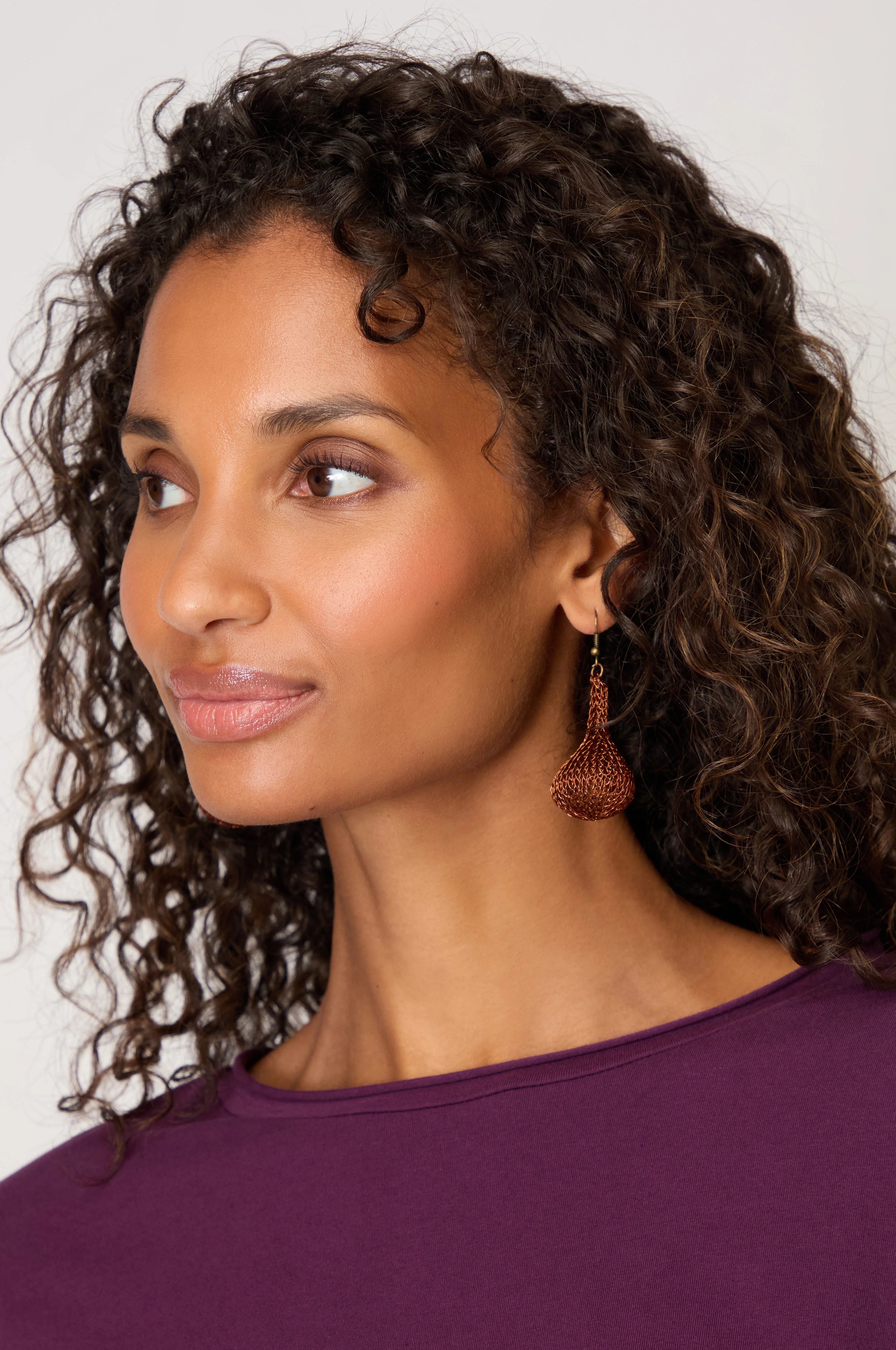 Hand Crocheted Teardrop Earrings - Image 5