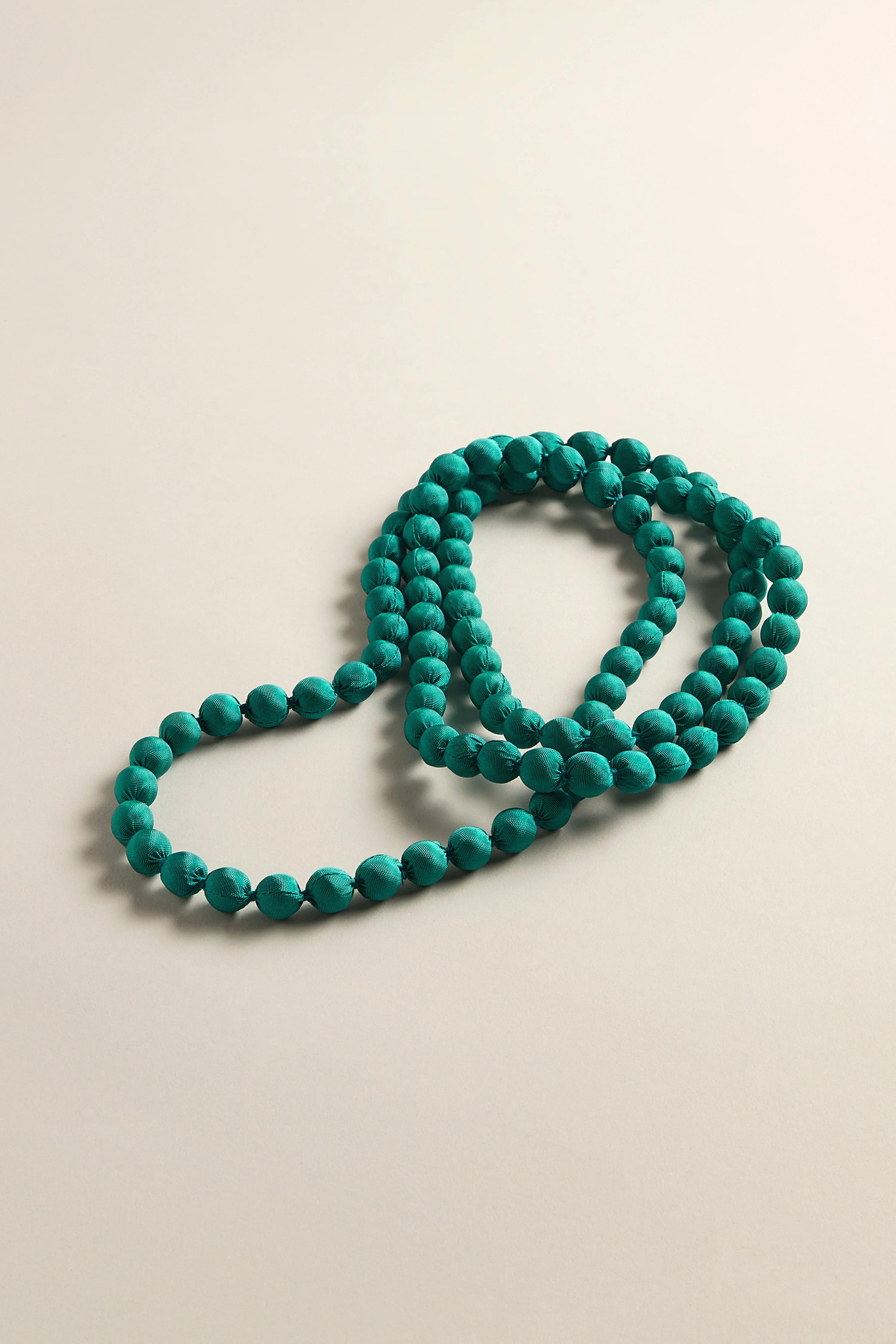 Handmade Long Silk Spheres Necklace - Image 2