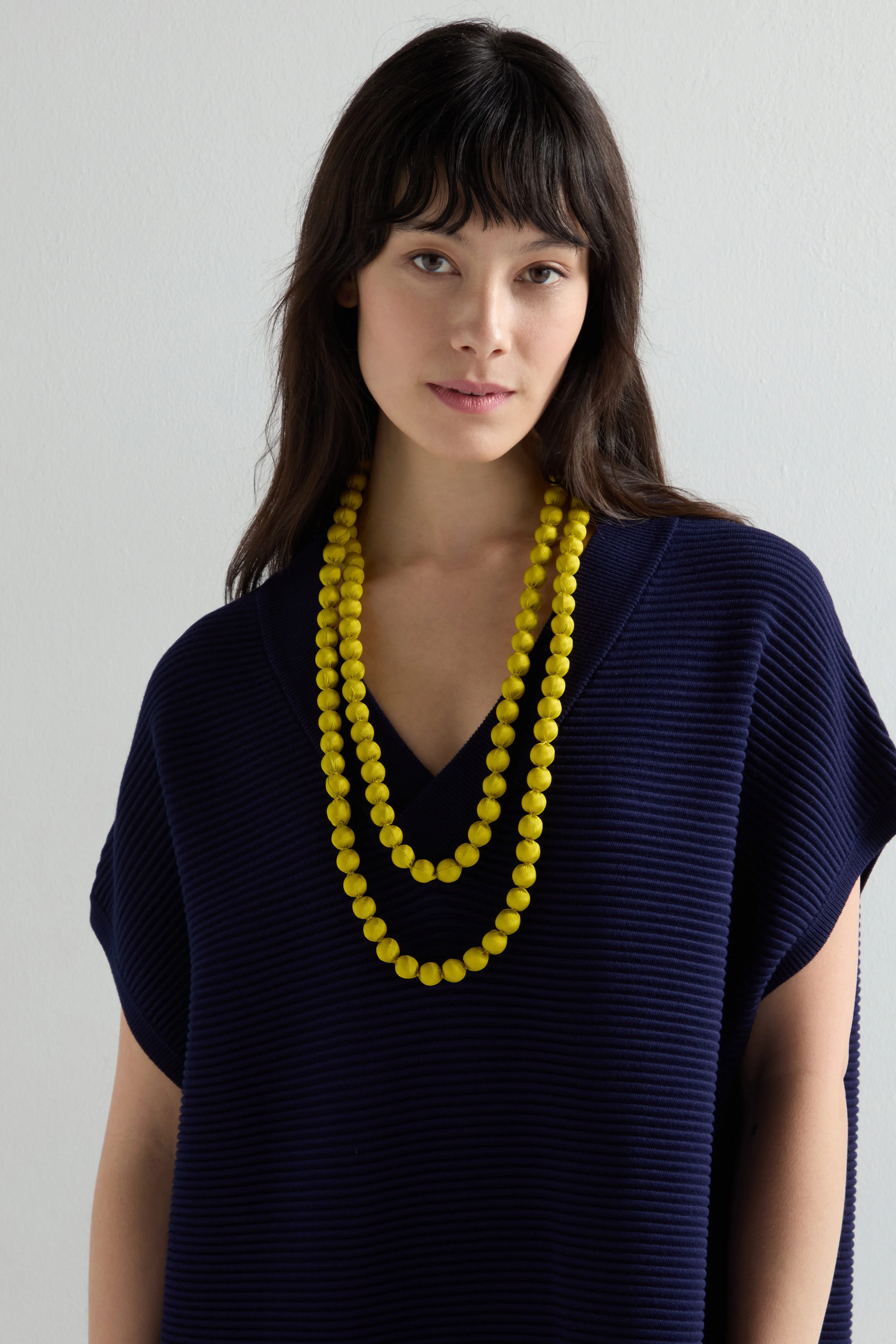 Handmade Long Silk Spheres Necklace - Image 7