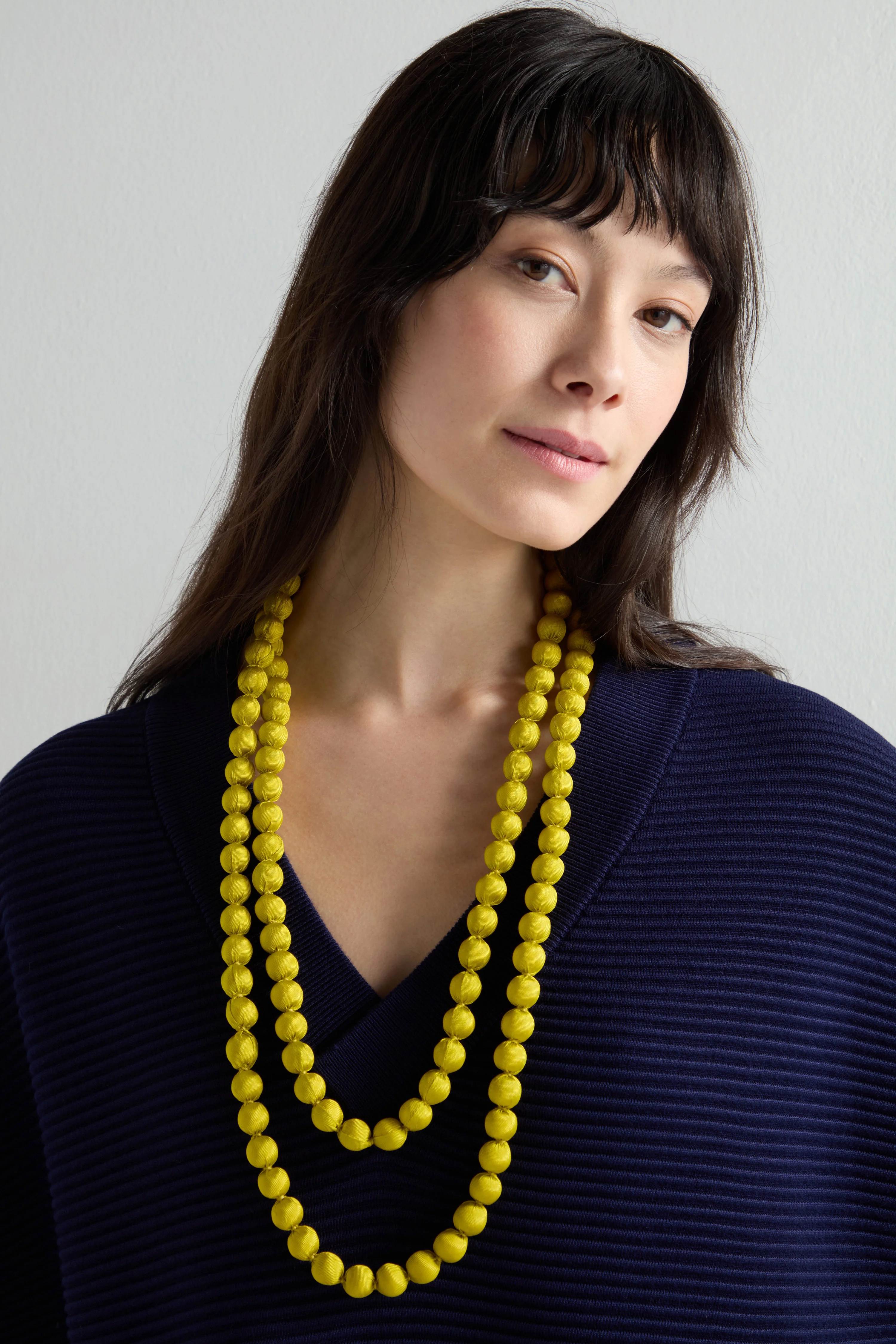 Handmade Long Silk Spheres Necklace - Image 8