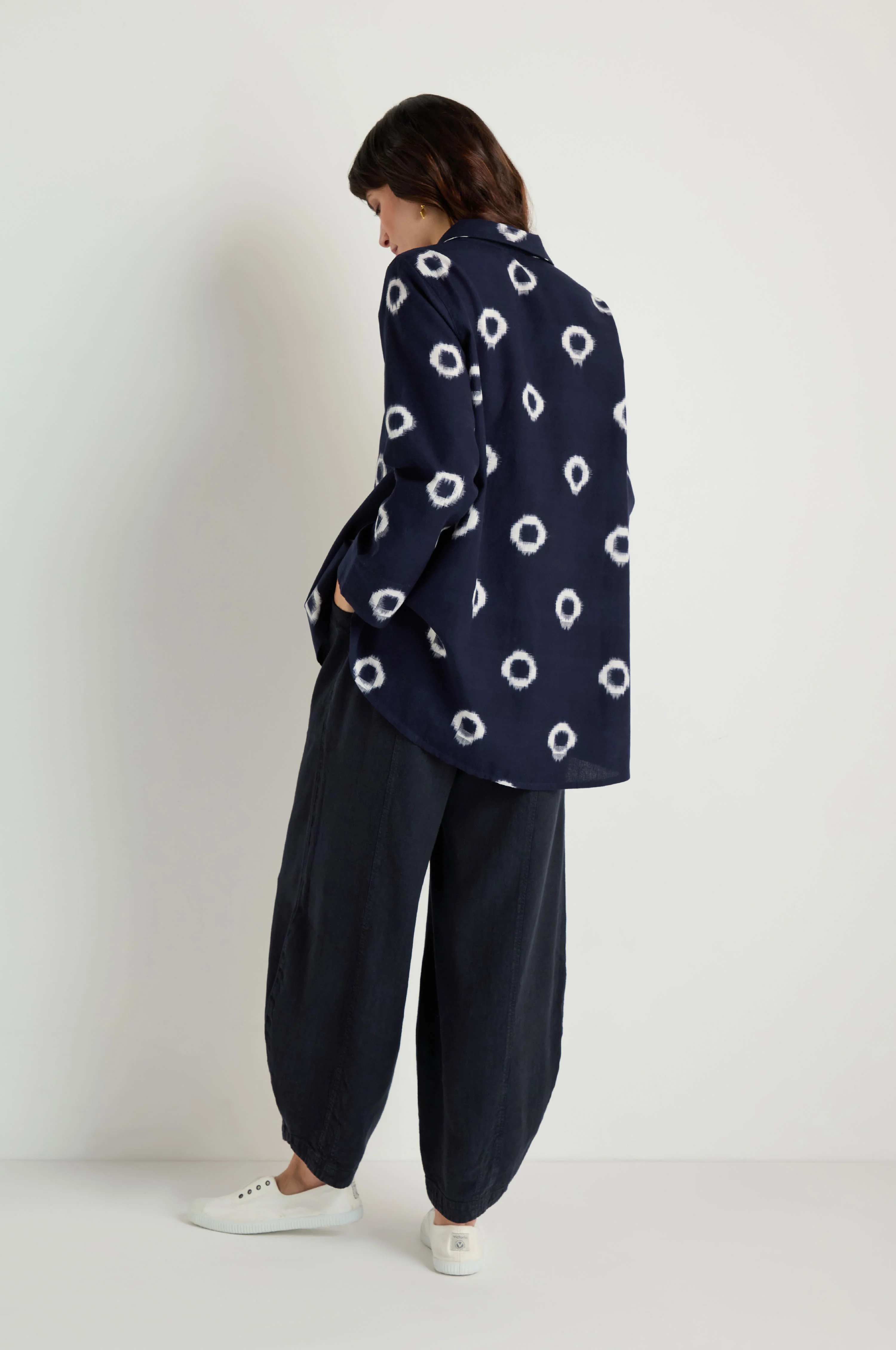 Ikat Circles Cotton Shirt - Image 4