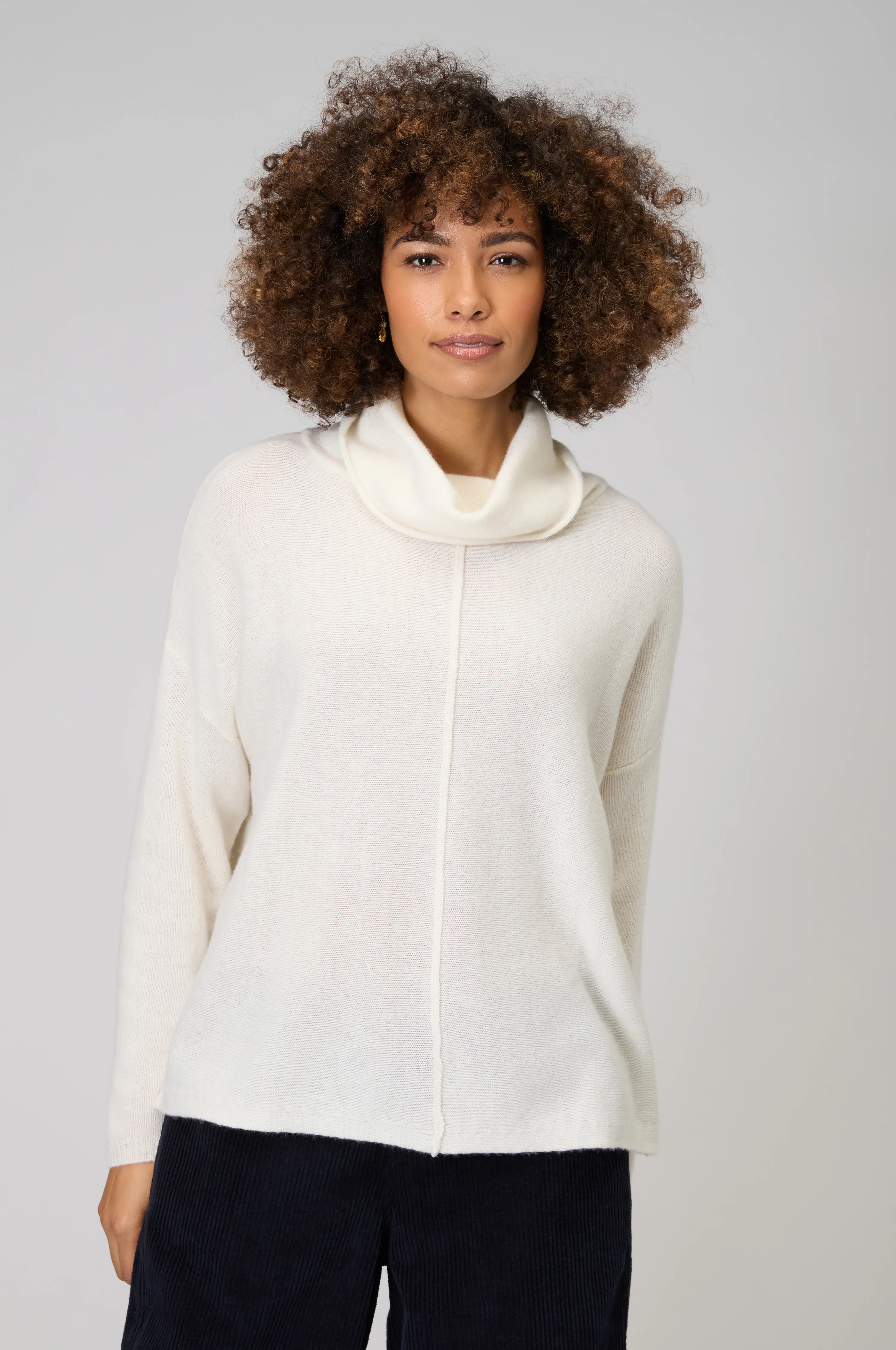 Merino Cowl Neck Jumper - Image 4