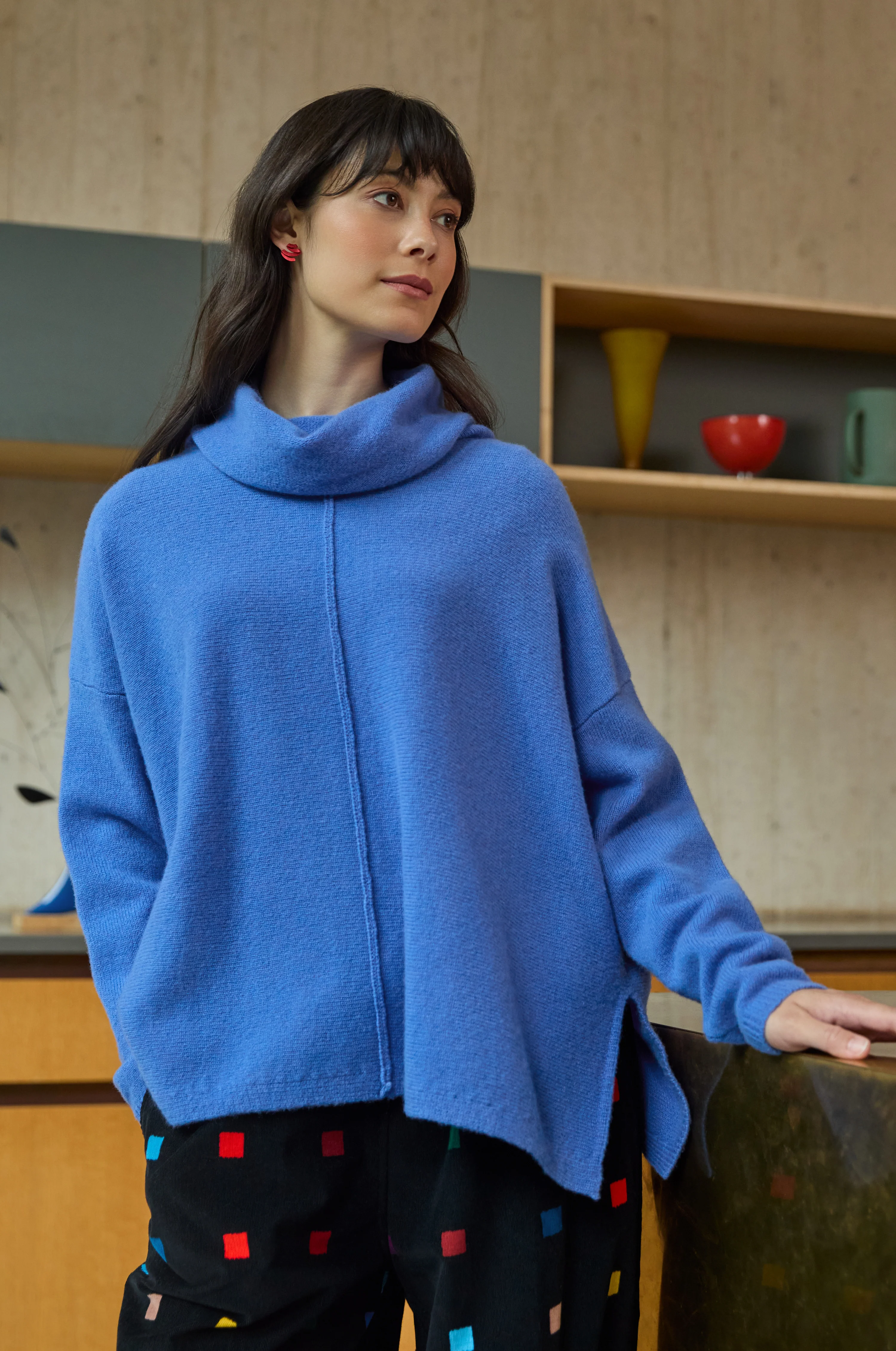 Merino Cowl Neck Jumper - Image 9