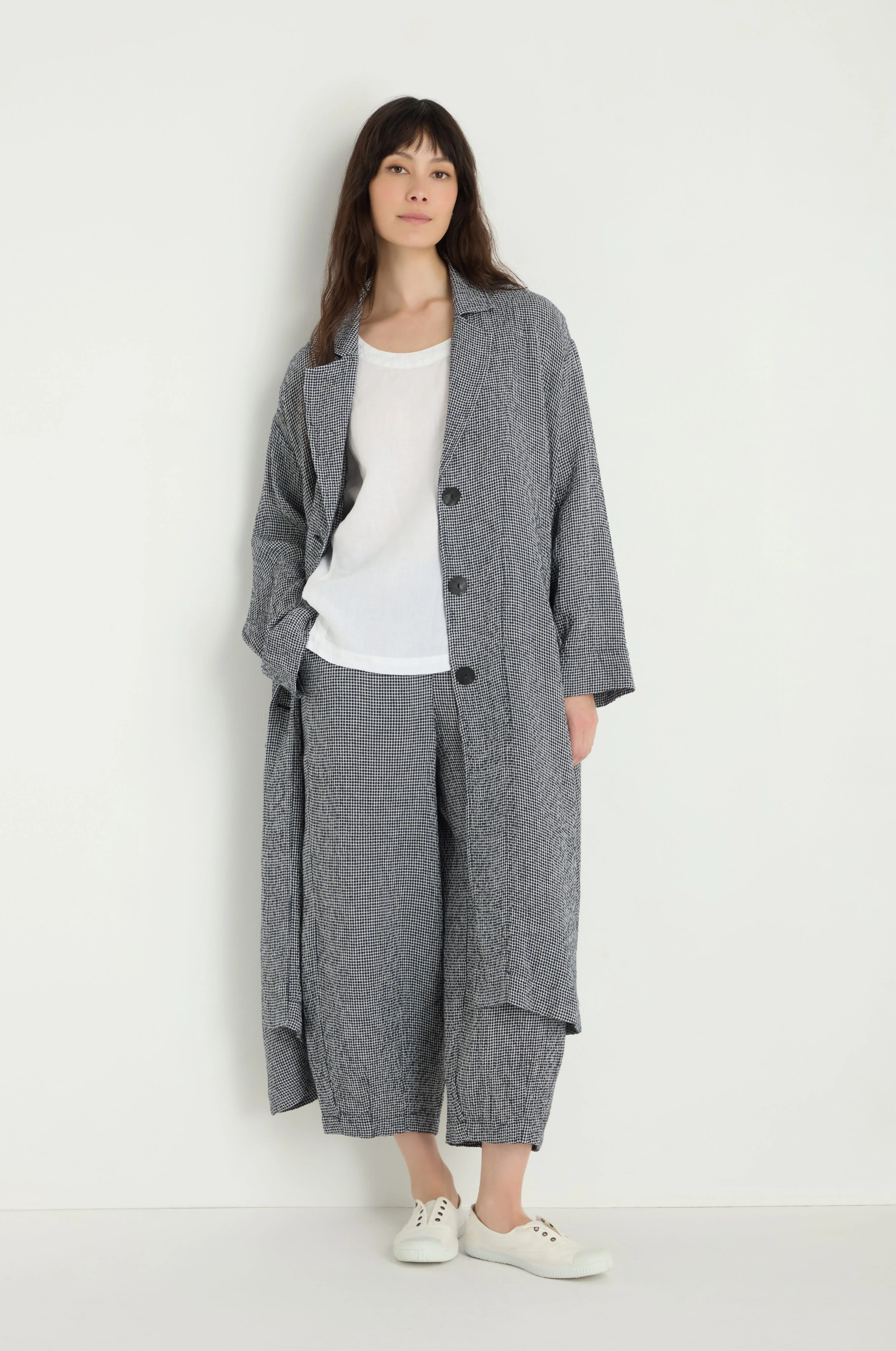 Micro Gingham Coat - Image 2