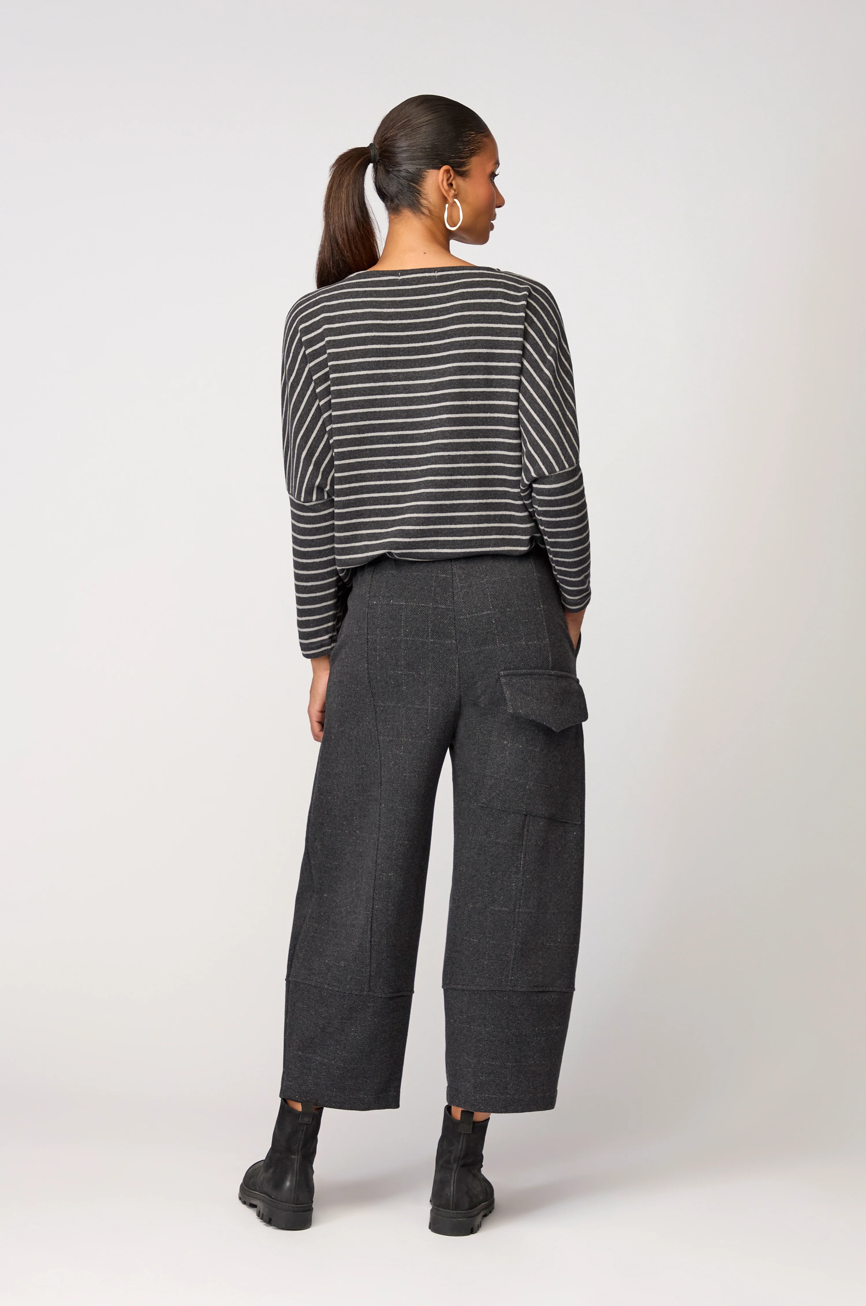 Mira Check Jersey Pocket Trousers - Image 5