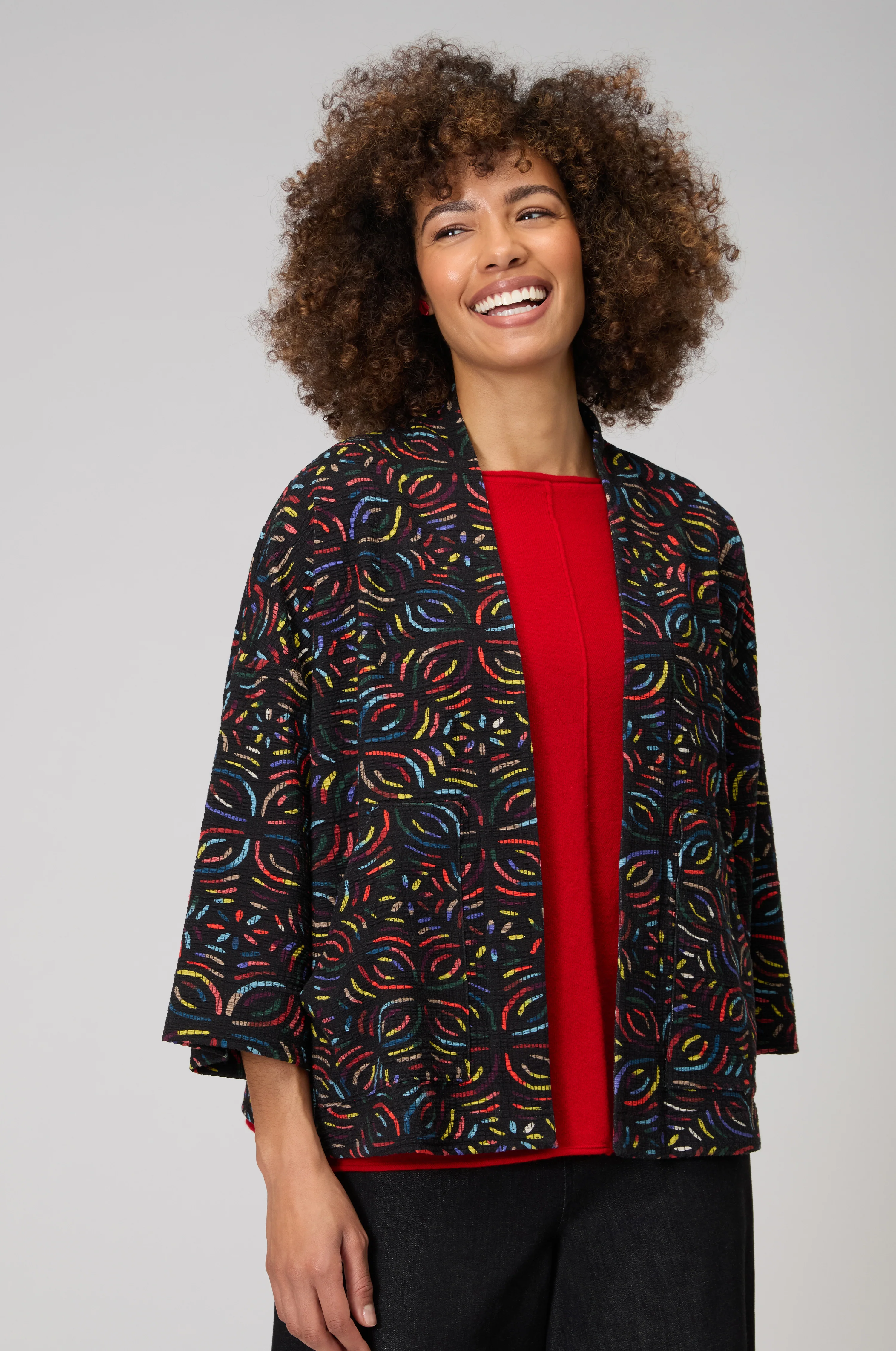 Mosaic Jacquard Jersey Jacket - Image 3