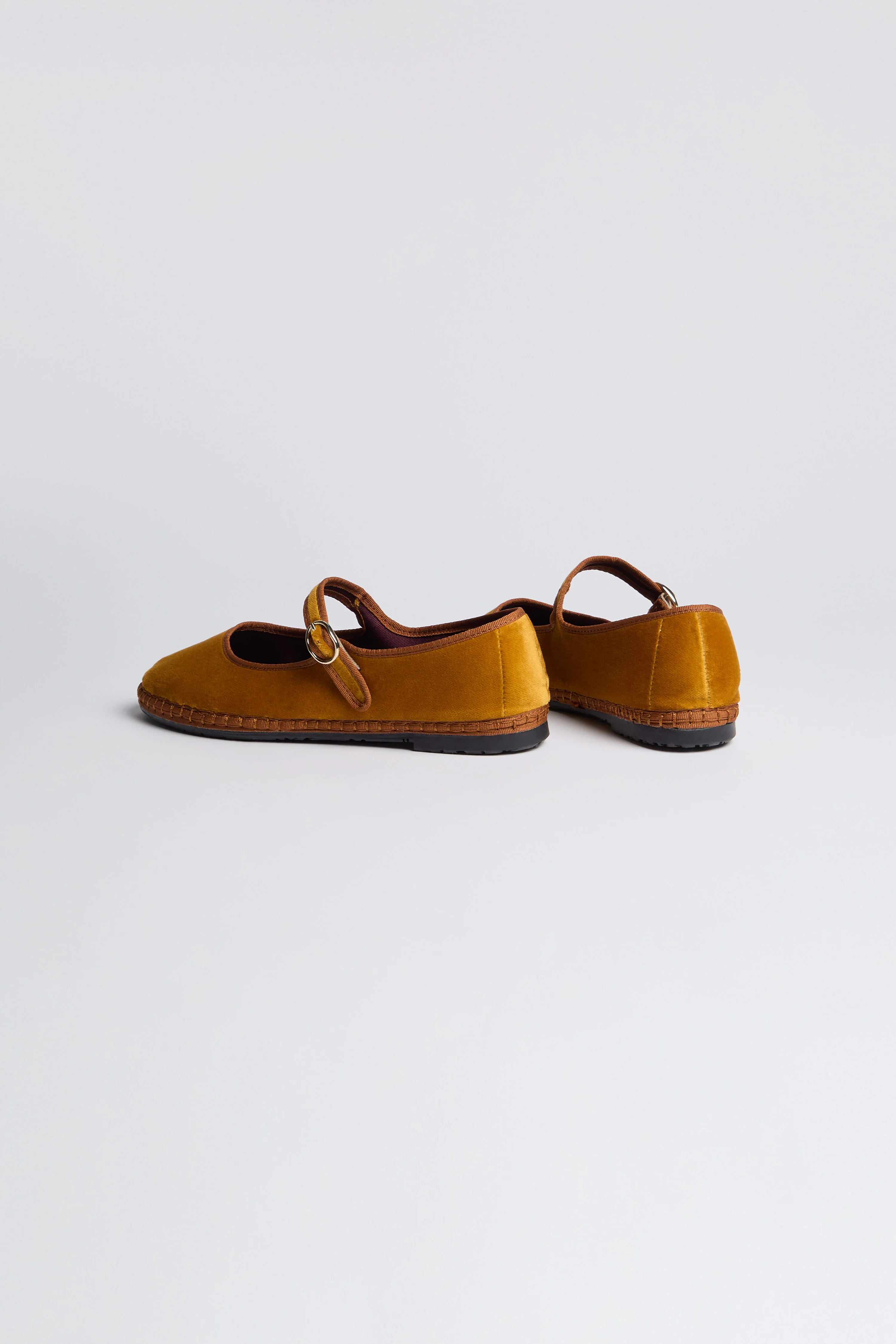 Mustard Mary Jane Velvet Shoes - Image 5