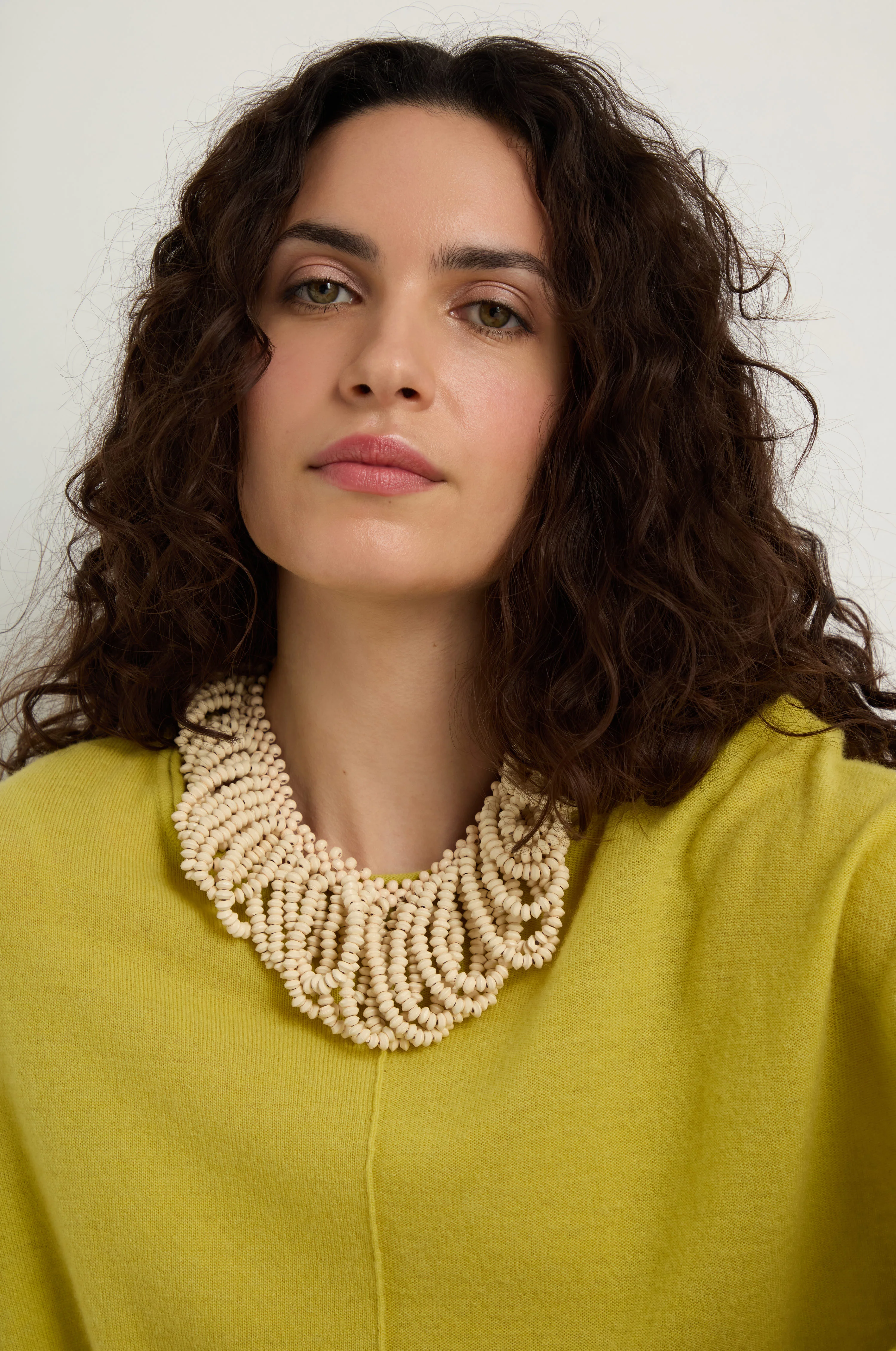 Natural Beaded Collar Necklace