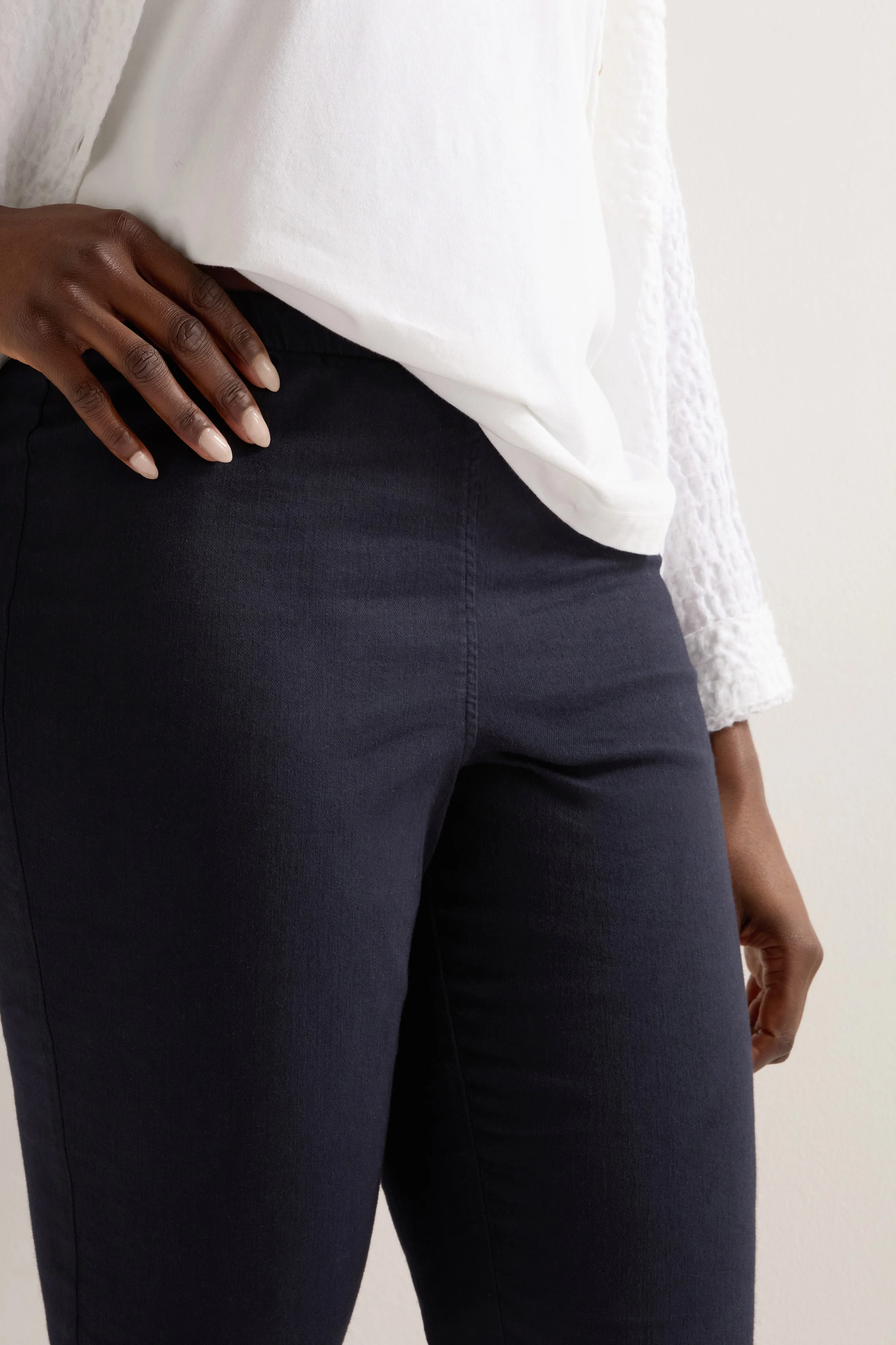 Night Stretch Cotton Slim Trousers - Image 5