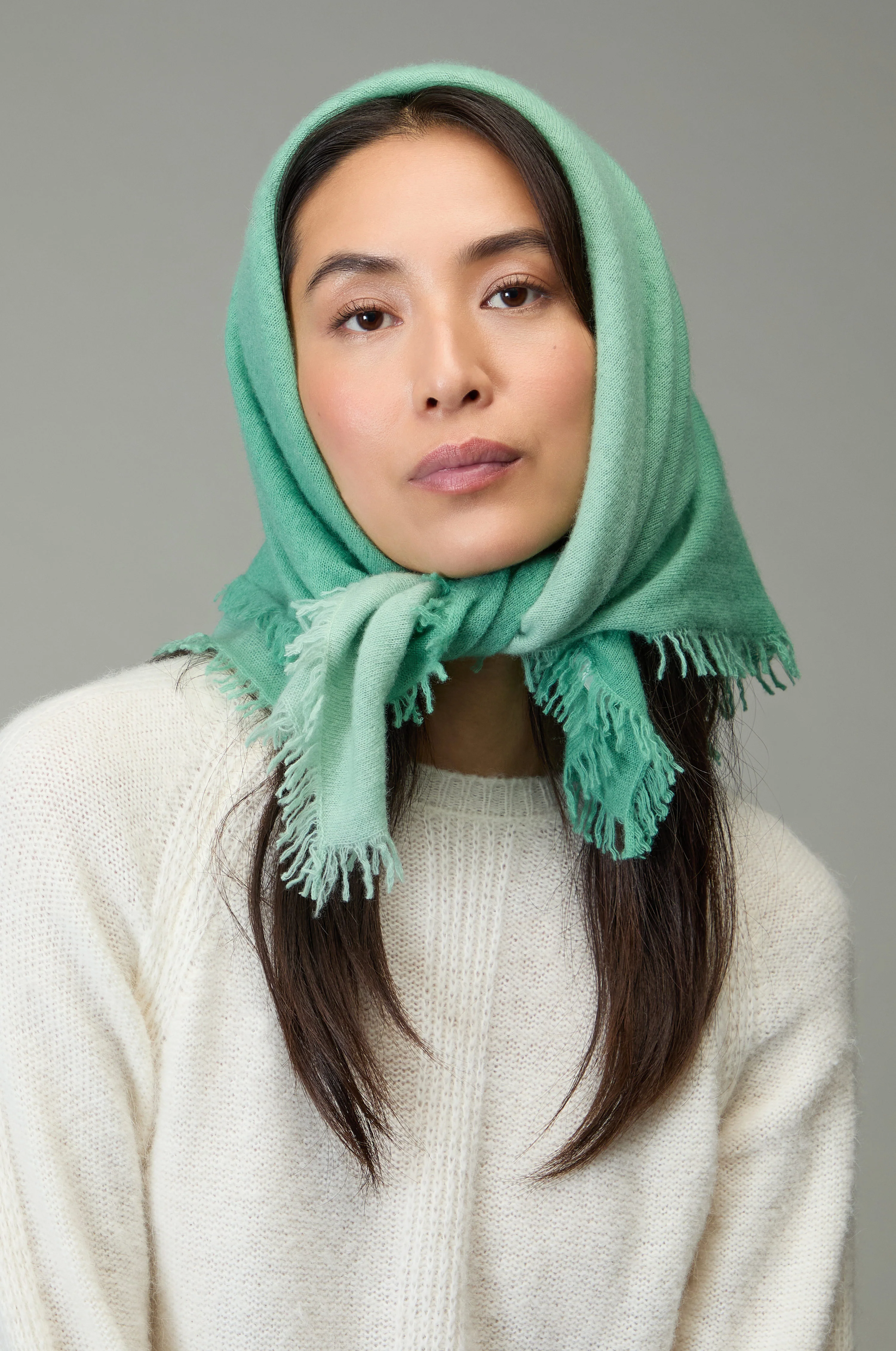 Ombre Cashmere Square Scarf - Image 11