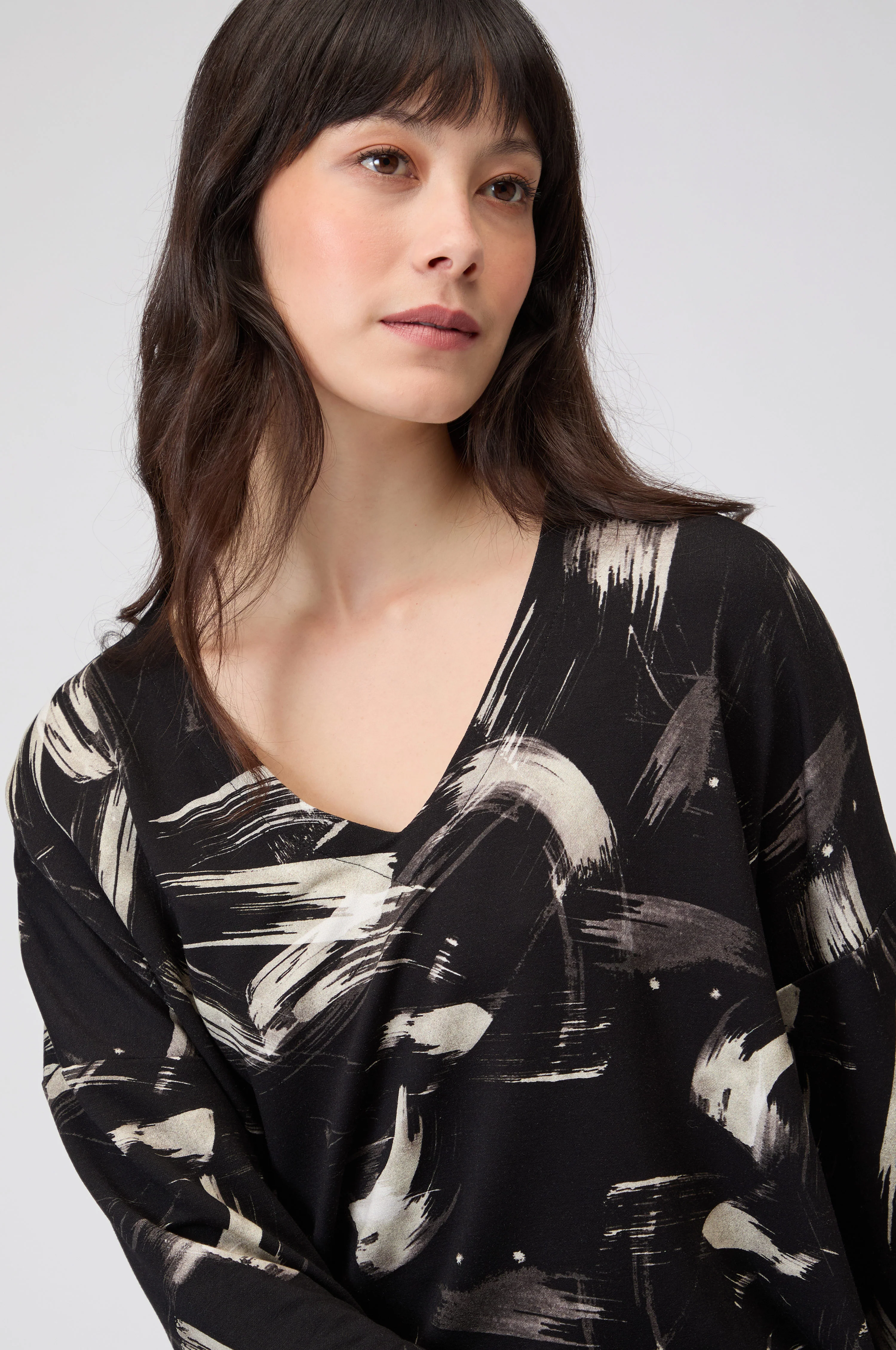 Painted Brushstrokes Jersey Top - Image 4