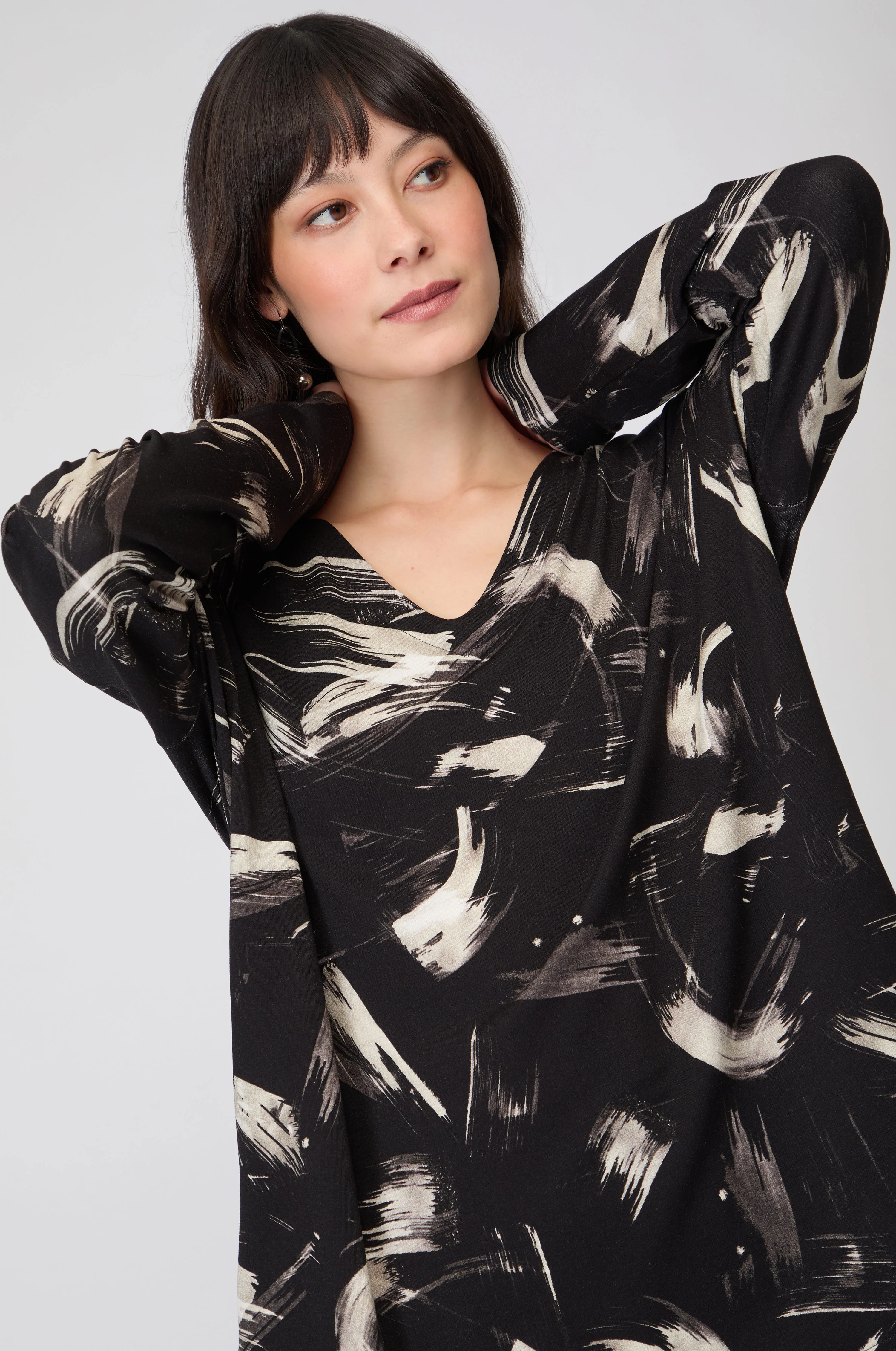 Painted Brushstrokes Jersey Top - Image 5