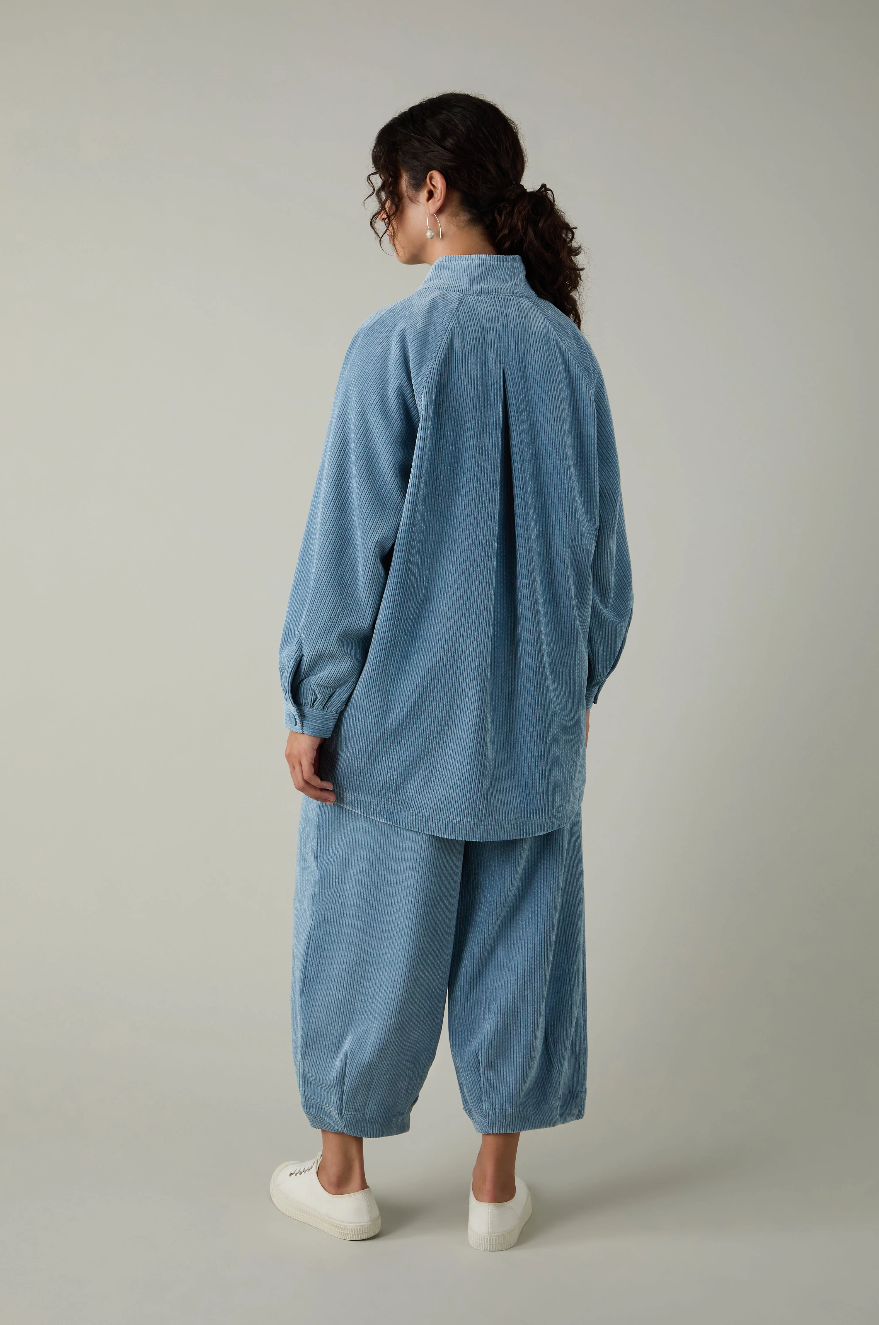 Pale Blue Stretch Cord Jacket - Image 4