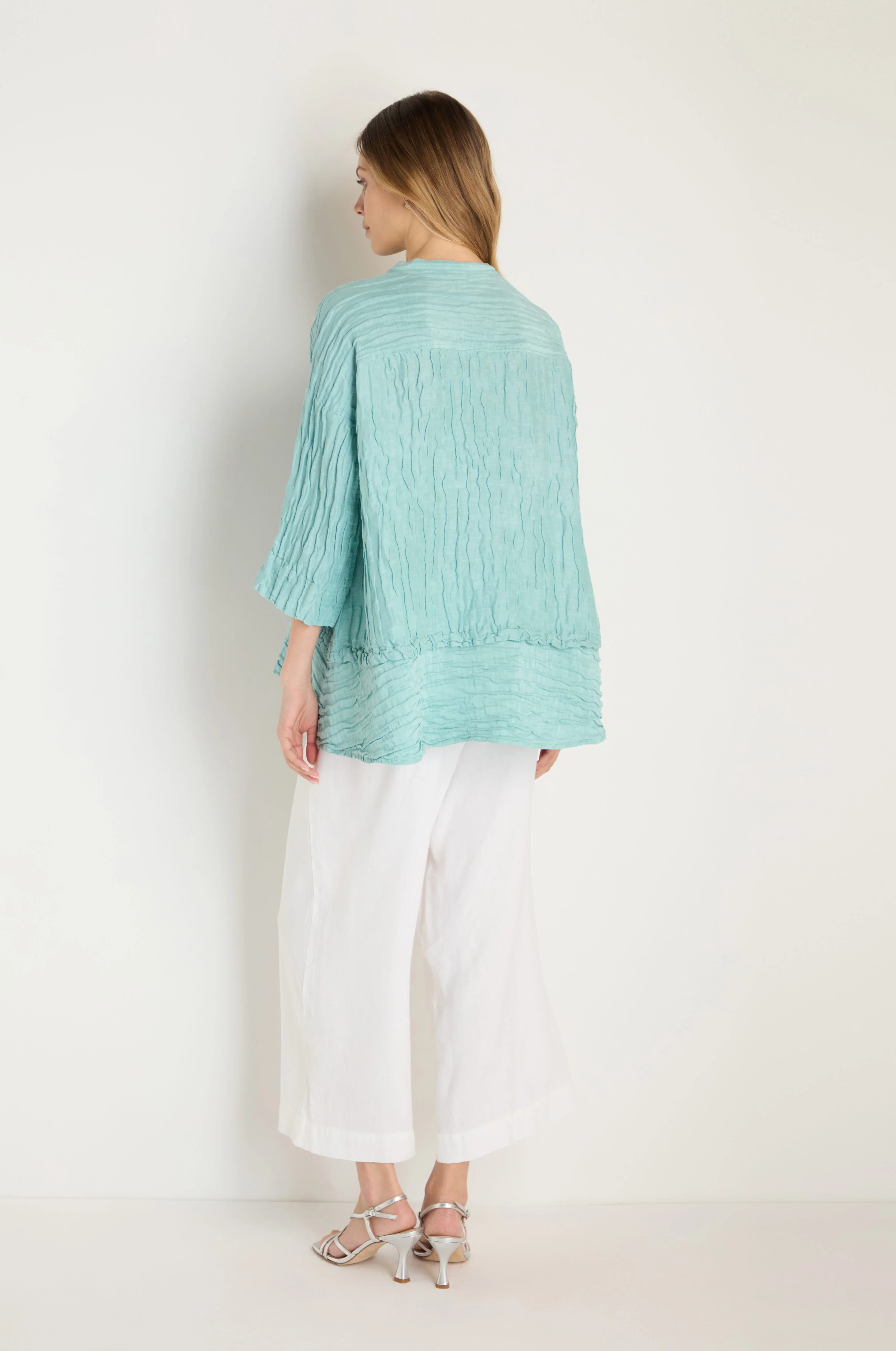 Panel Hem Silk Linen Shirt - Image 5