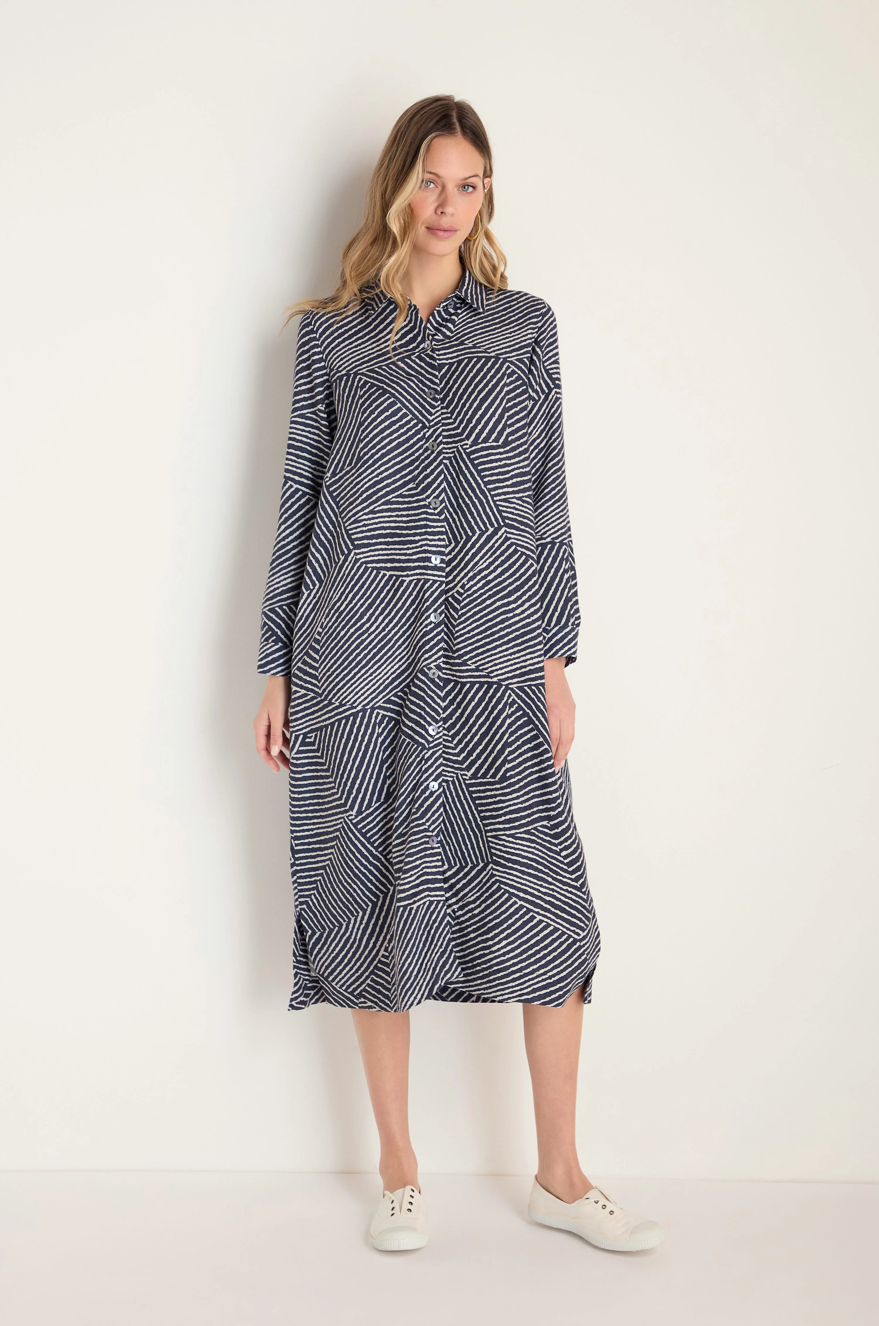 Linear Prism Shirt Dress - Image 3