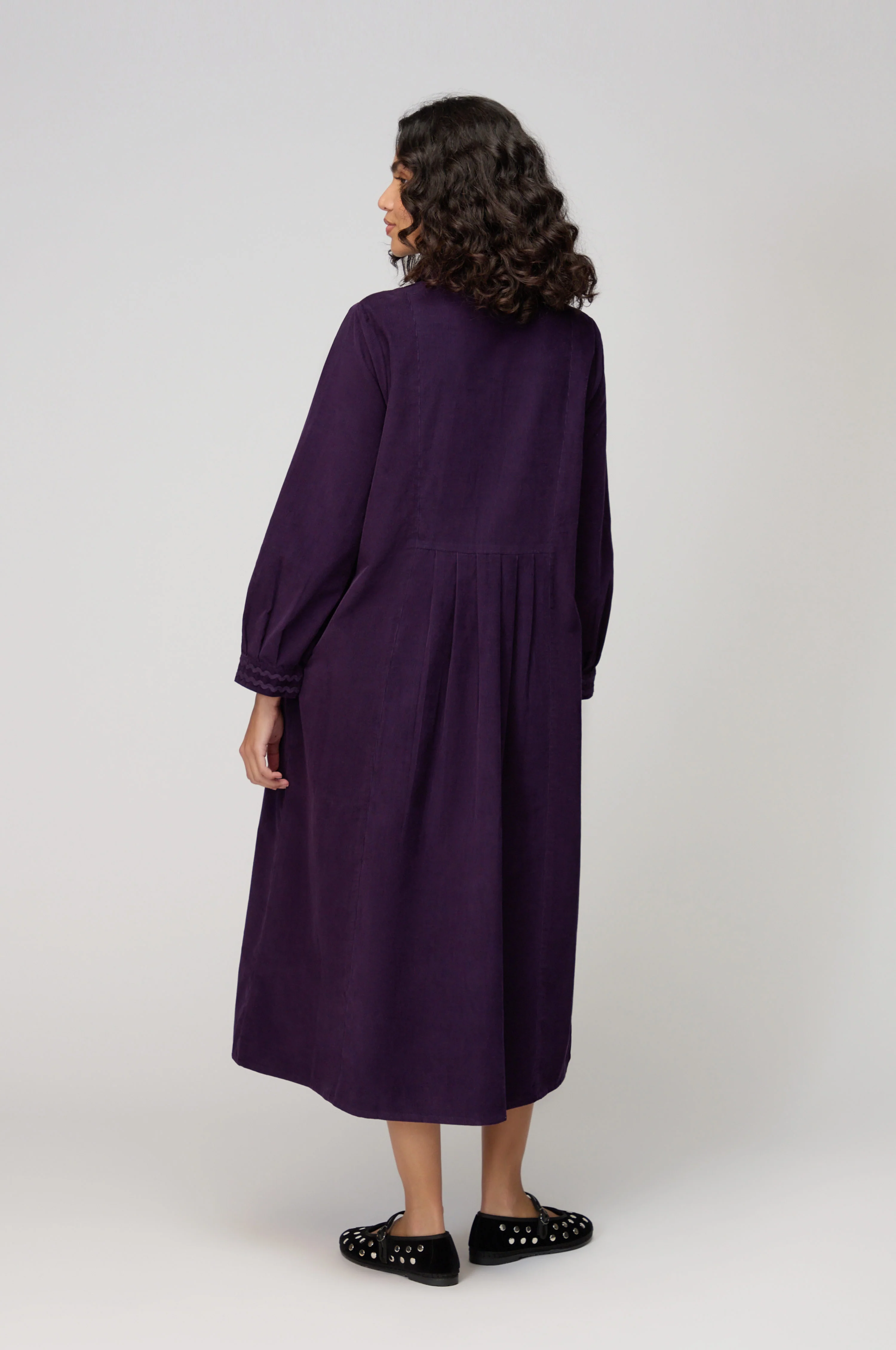 Pinwale Cord Ric Rac Detail Dress - Image 10
