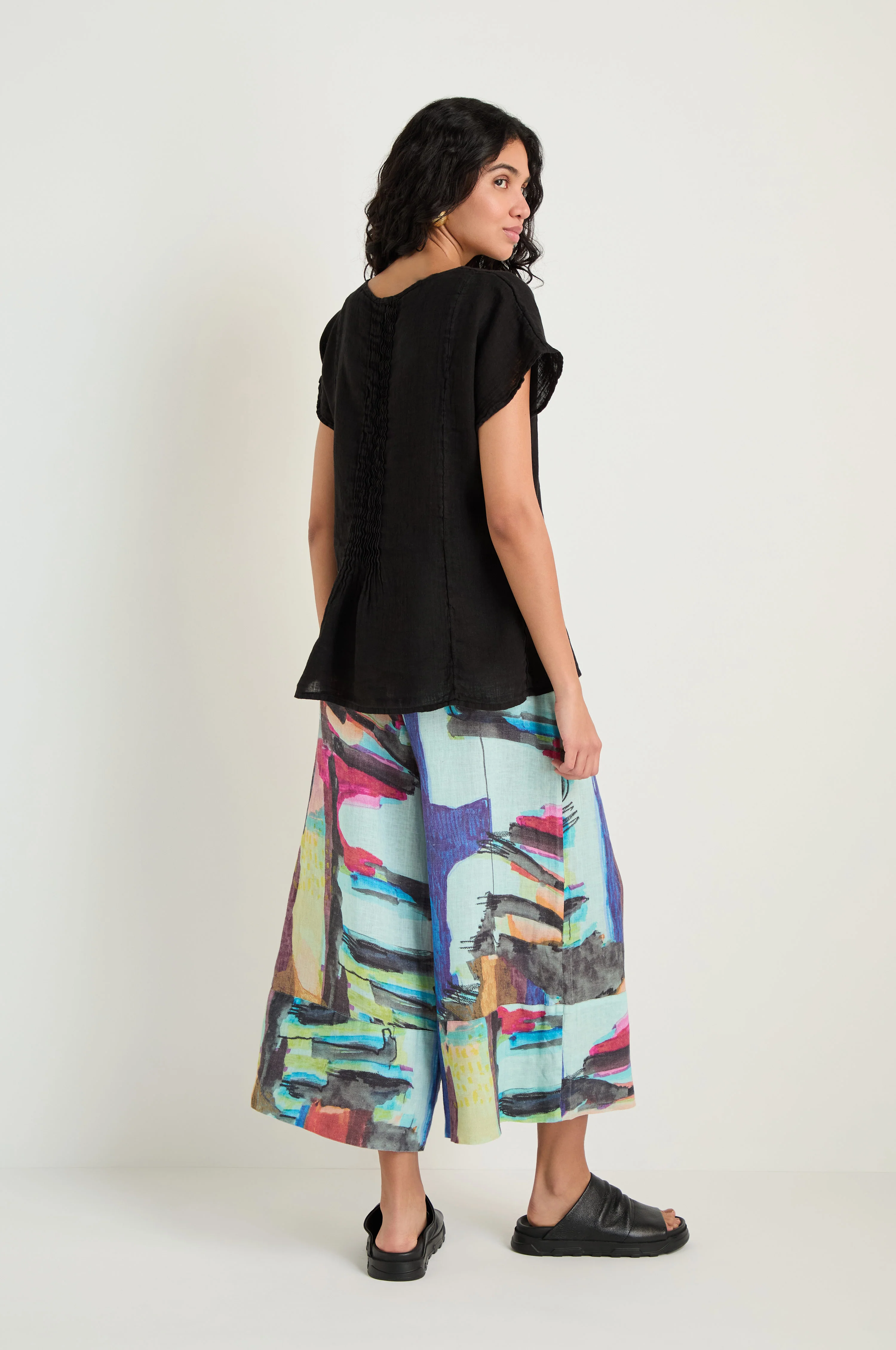 Pleat Front Linen Top - Image 4