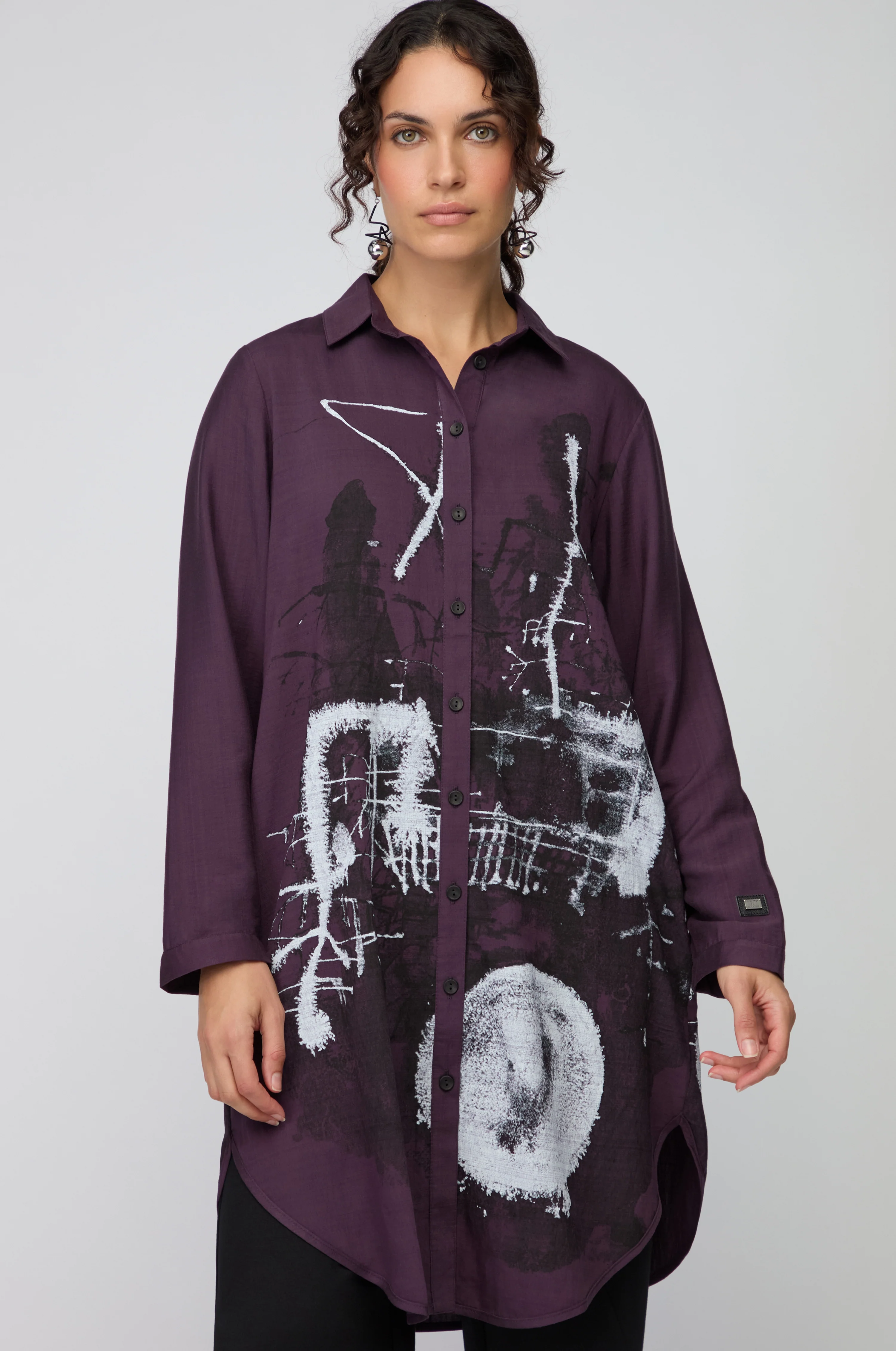 Print Long Shirt - Image 4