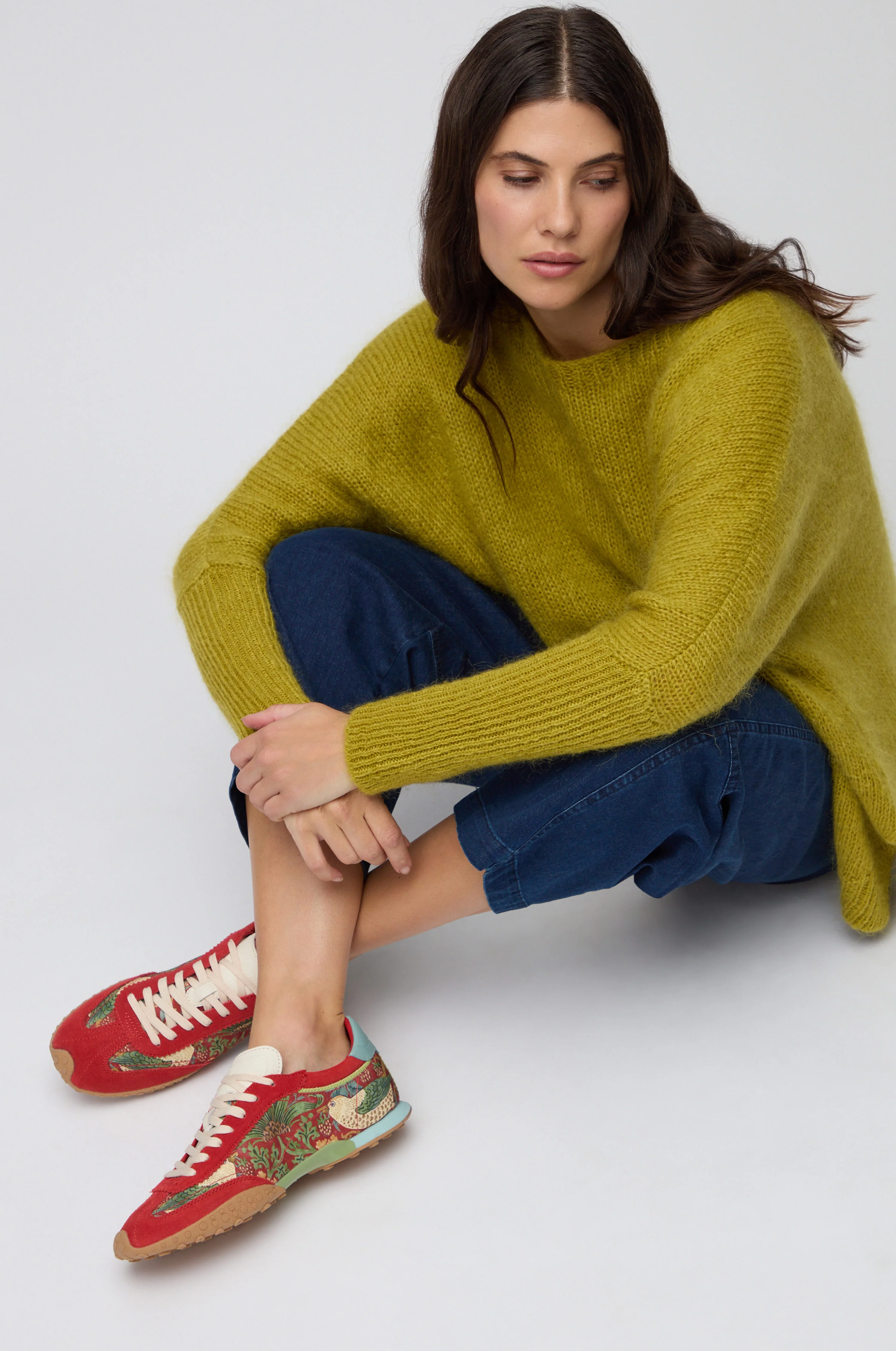 Red William Morris Bridge Trainers