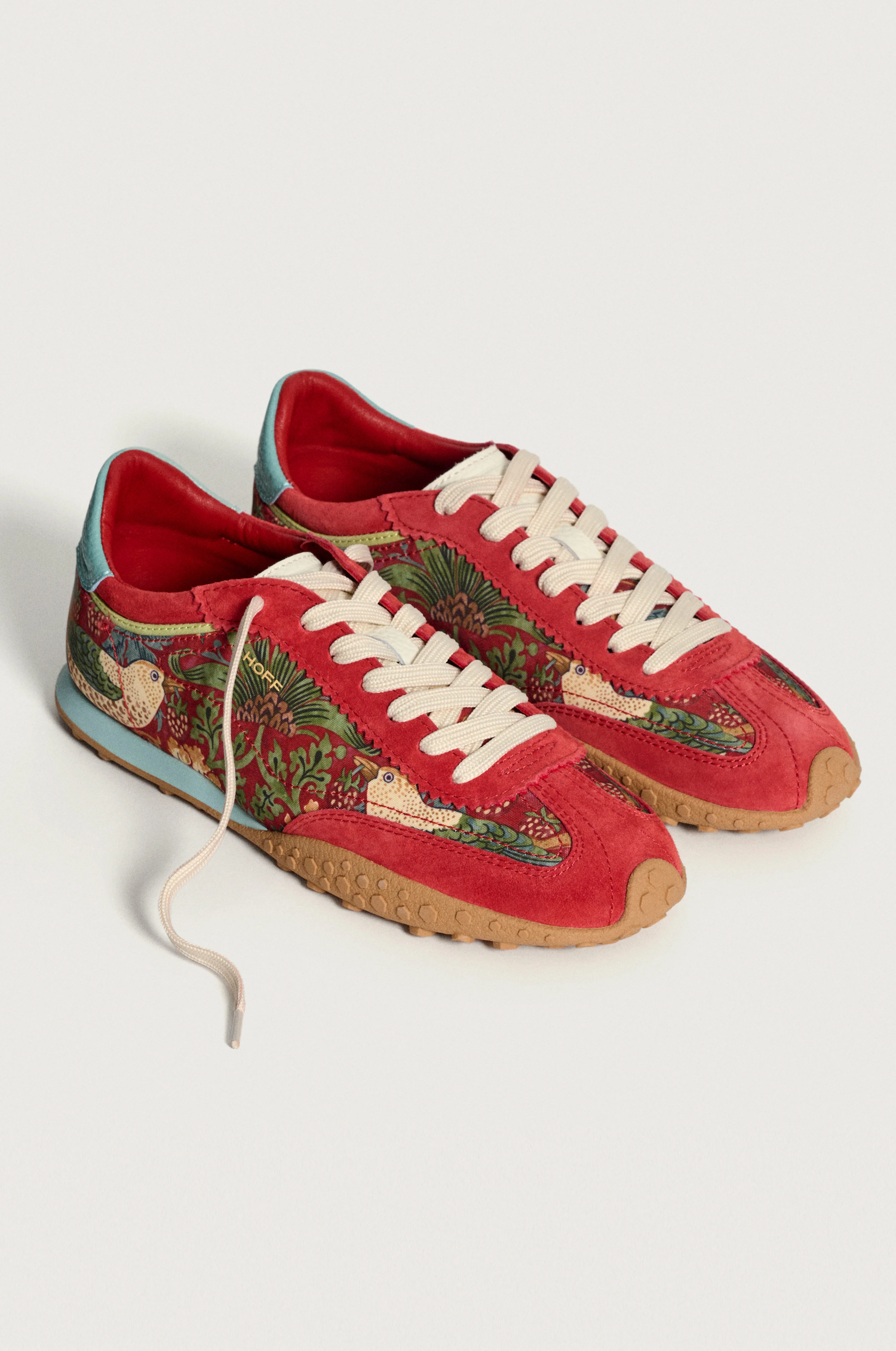 Red William Morris Bridge Trainers - Image 2