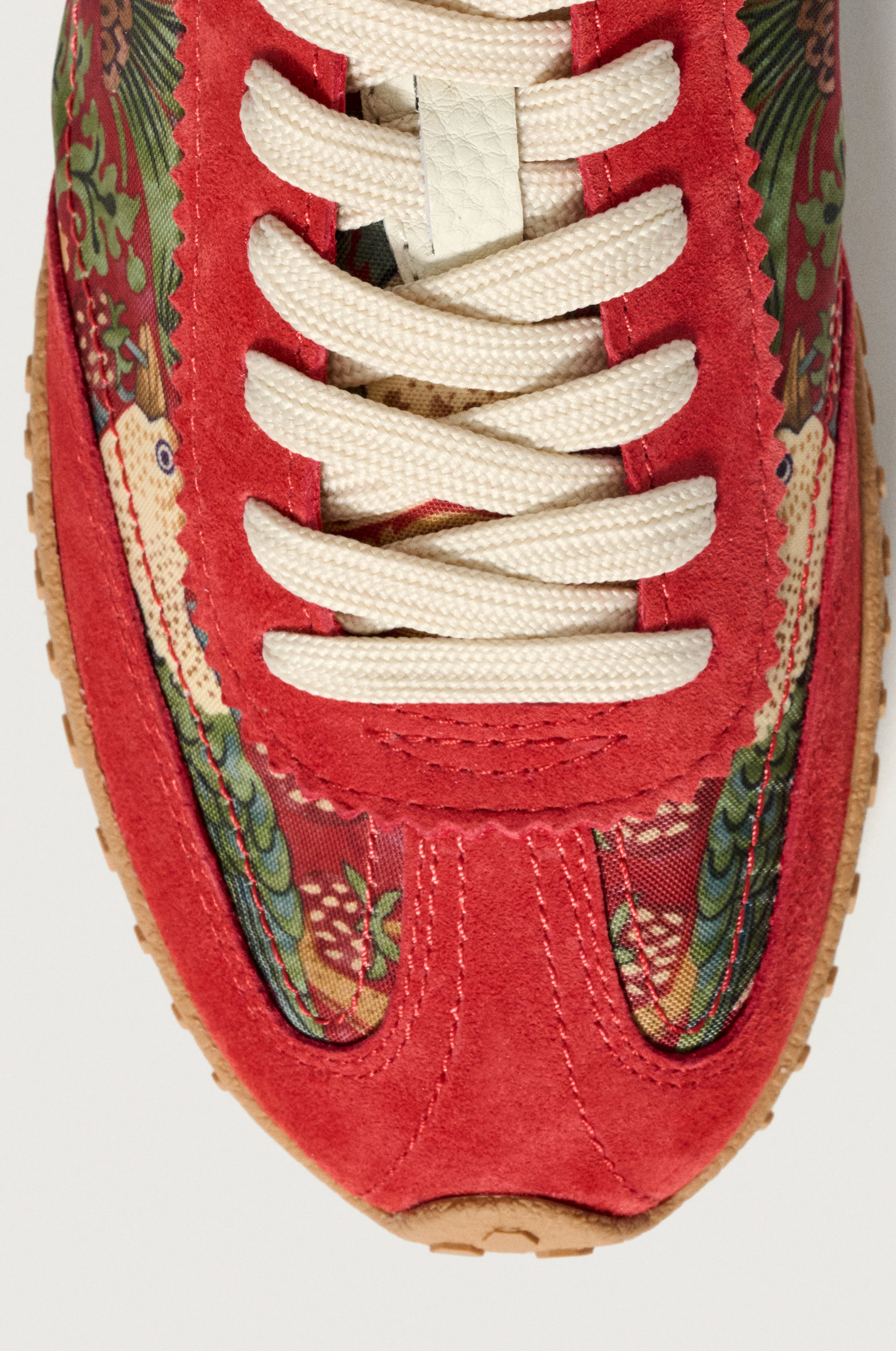 Red William Morris Bridge Trainers - Image 5