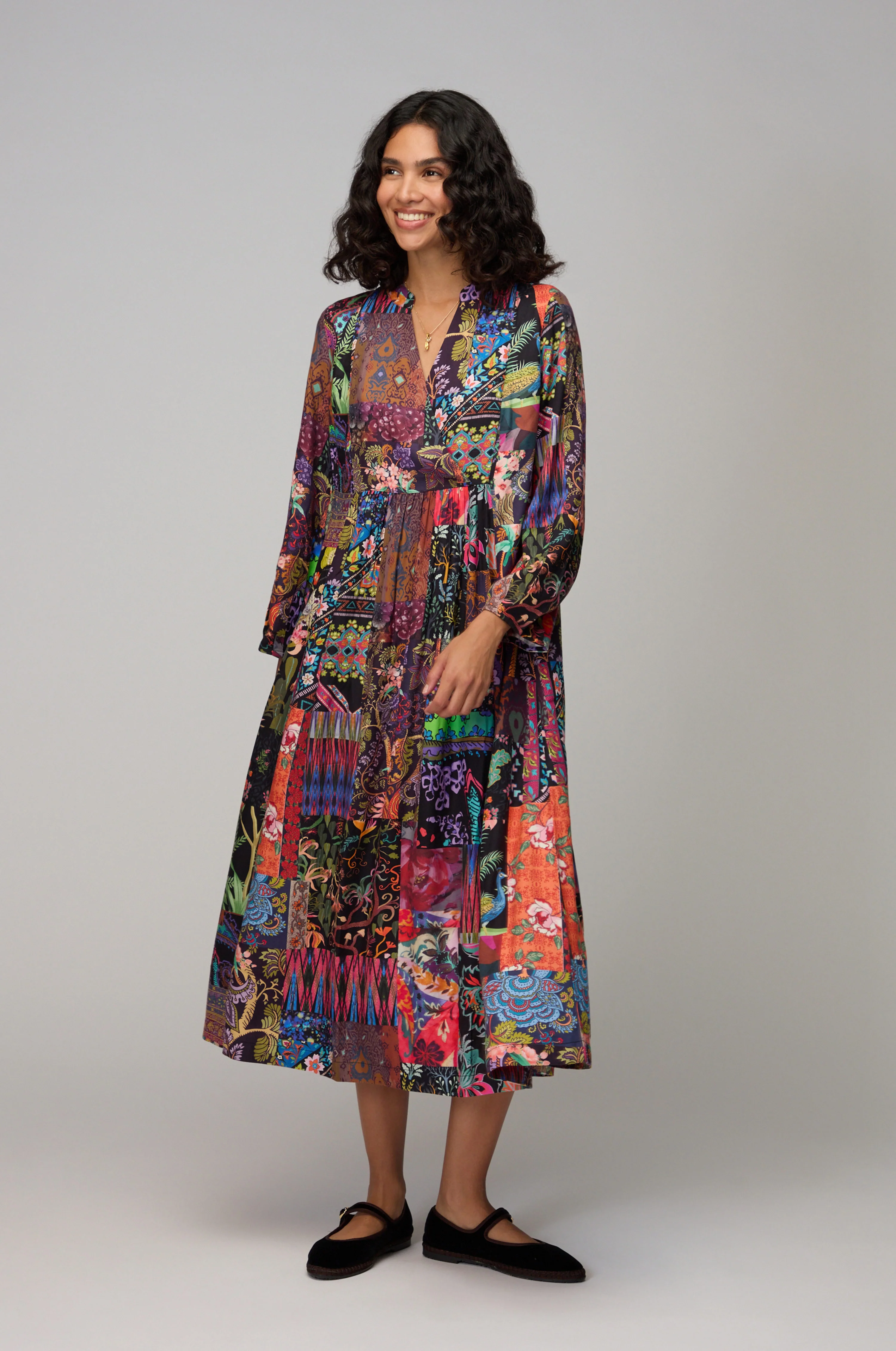 Sahara Winter Patchwork Dress - Image 4