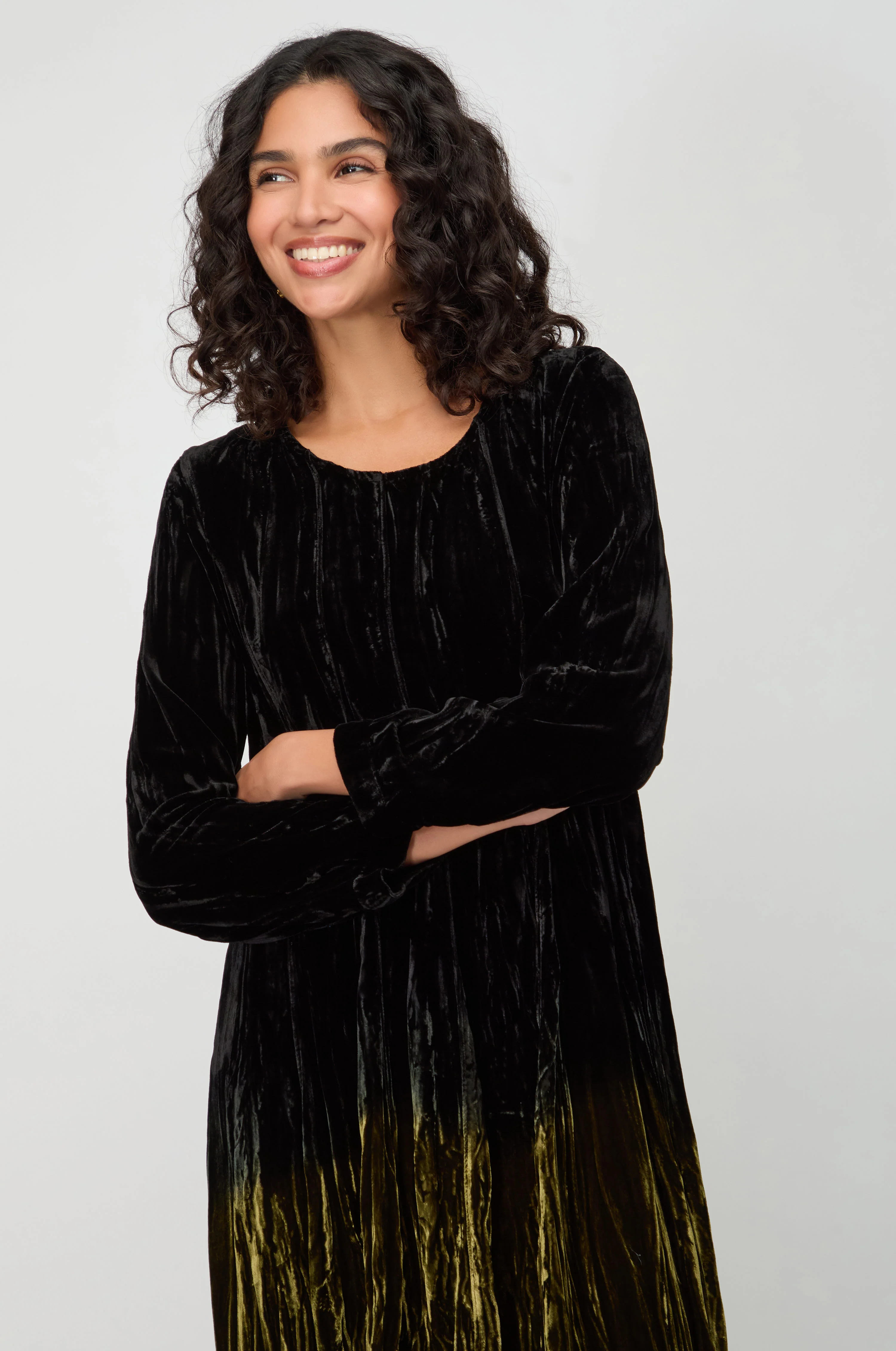 Silk Velvet Ombre Dress - Image 2