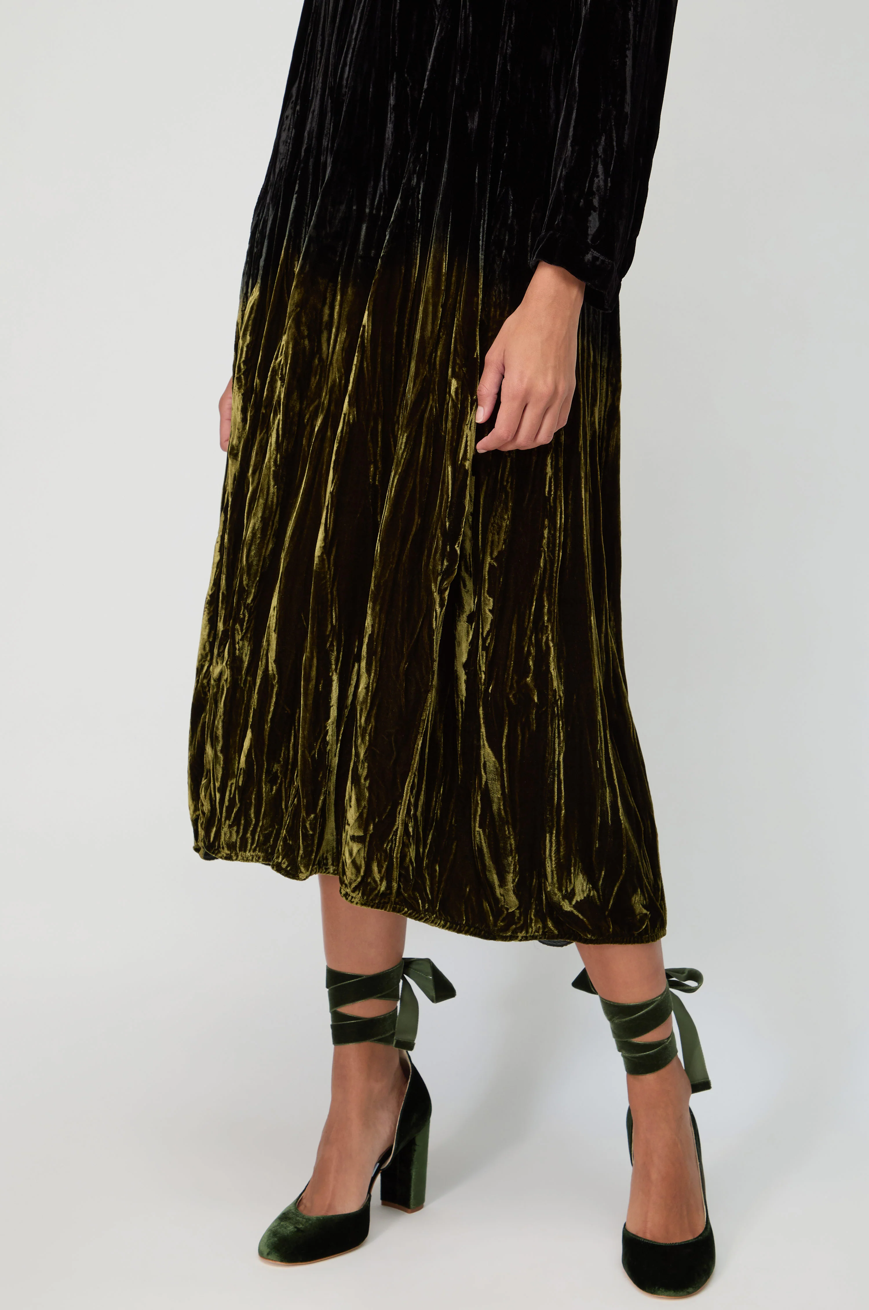 Silk Velvet Ombre Dress - Image 6