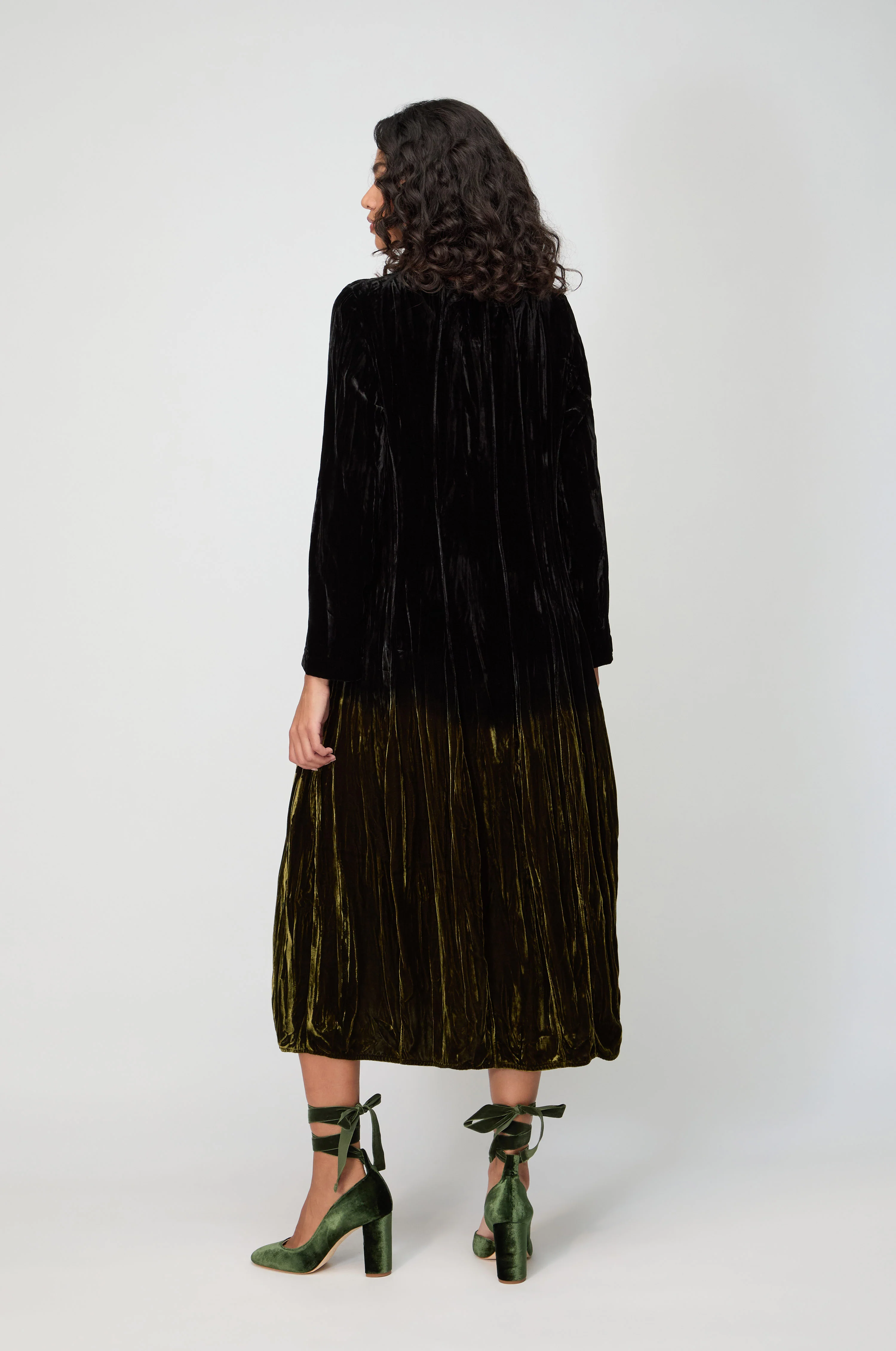 Silk Velvet Ombre Dress - Image 7