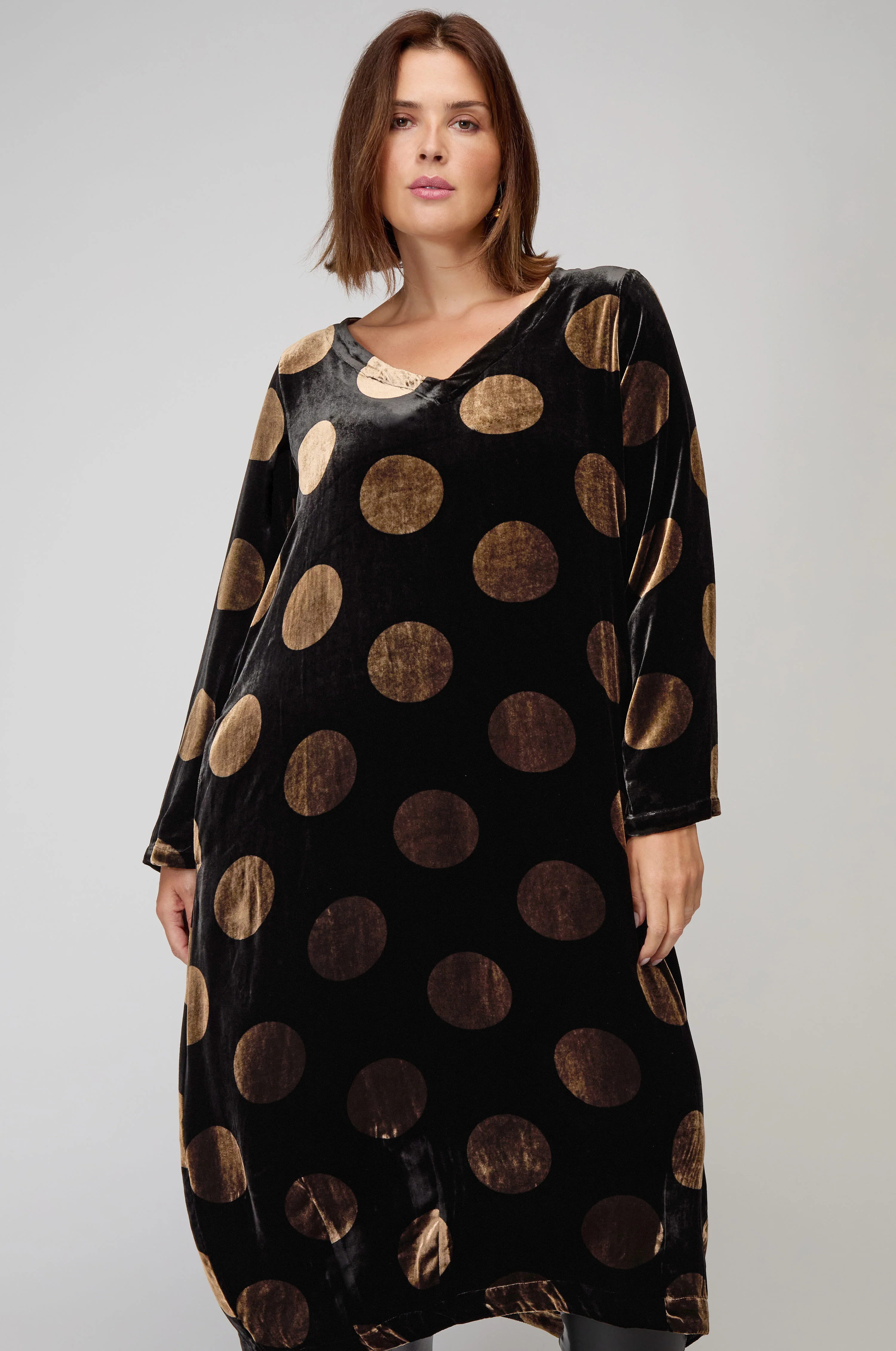 Silk Velvet Spot Bubble Dress - Image 9