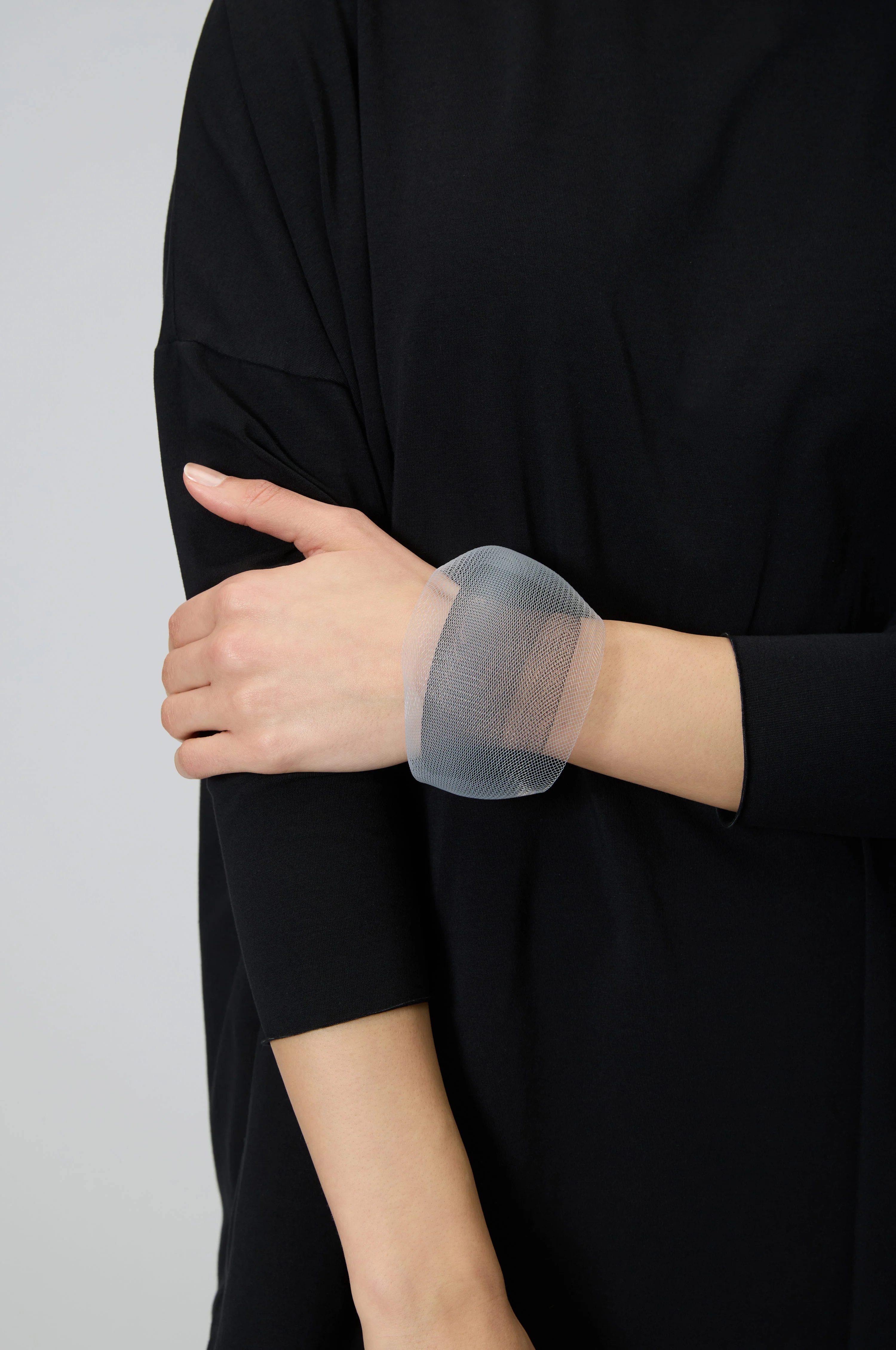 Silver Statement Mesh Bracelet - Image 4