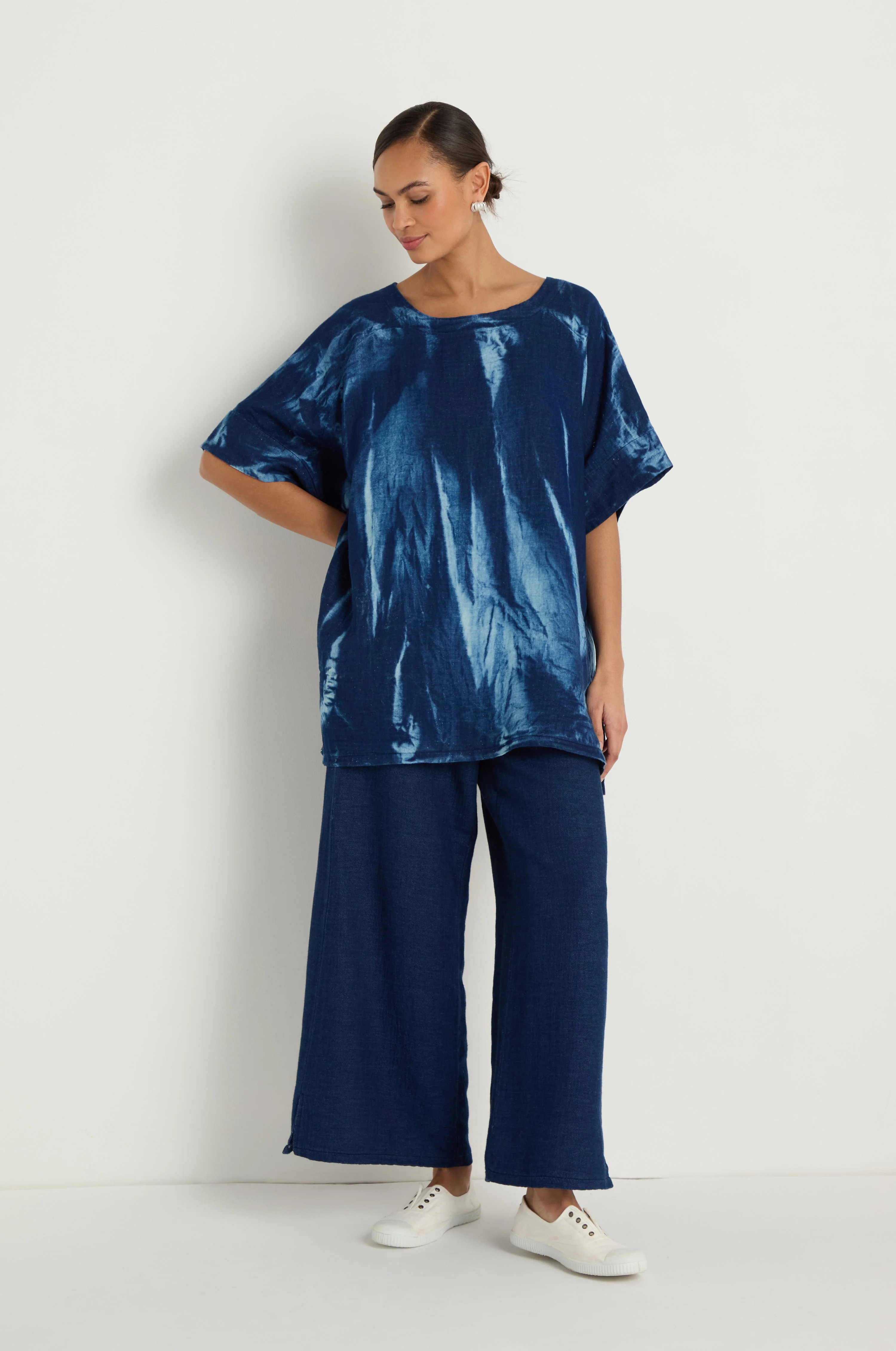 Soft Denim Button-Back Tunic - Image 3